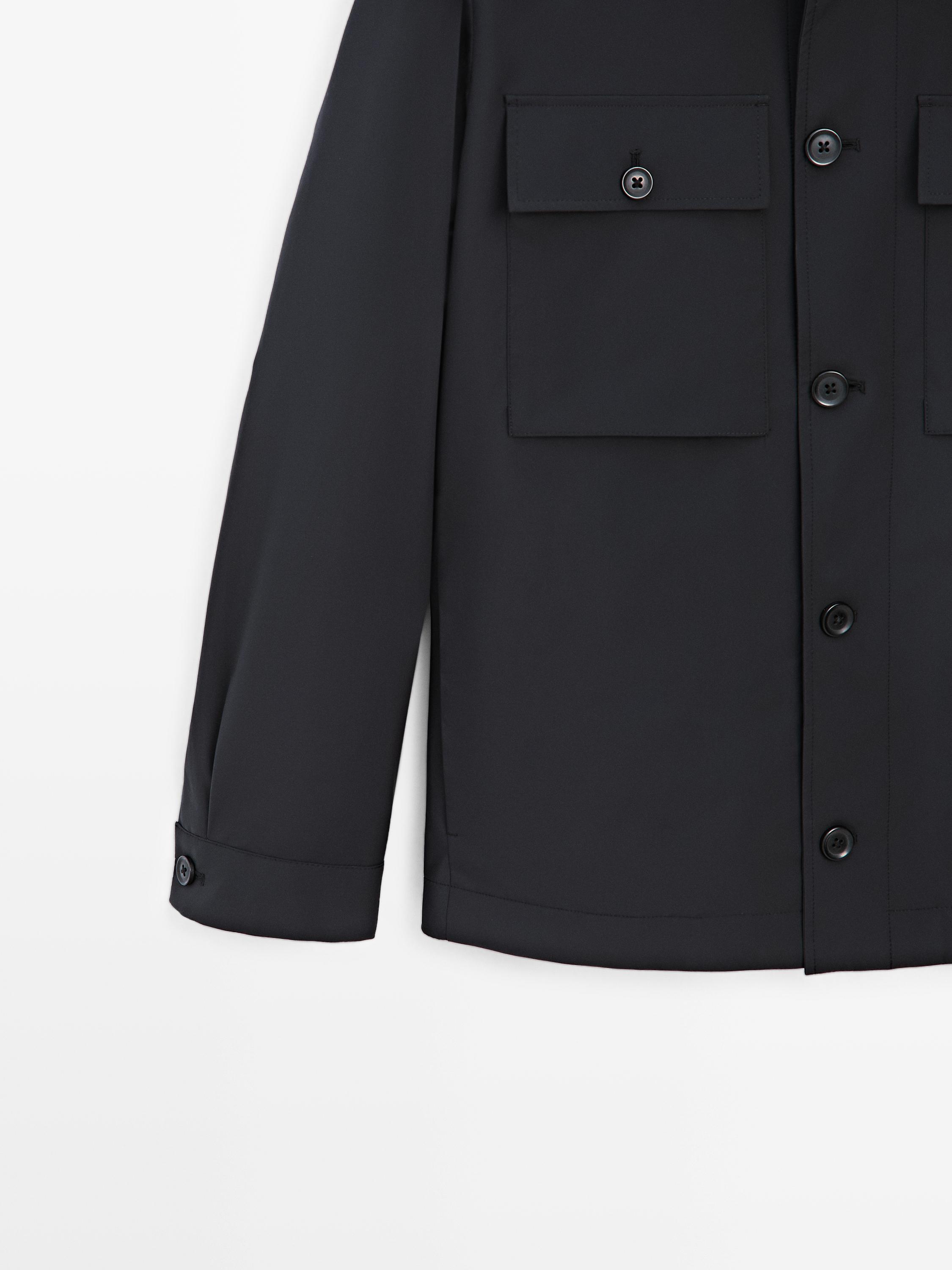 Short jacket with pocket details — NAVY BLUE