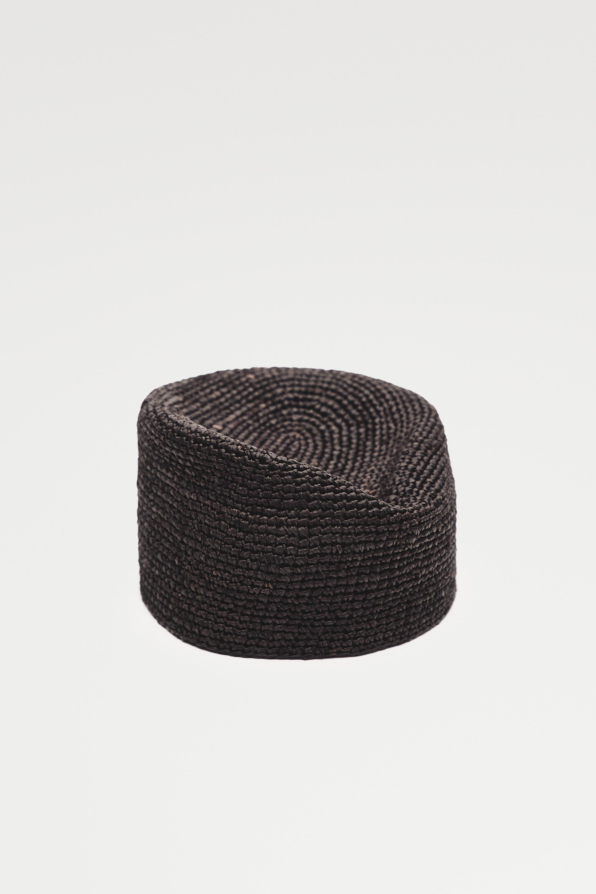 Raffia pillbox hat — OCHRE