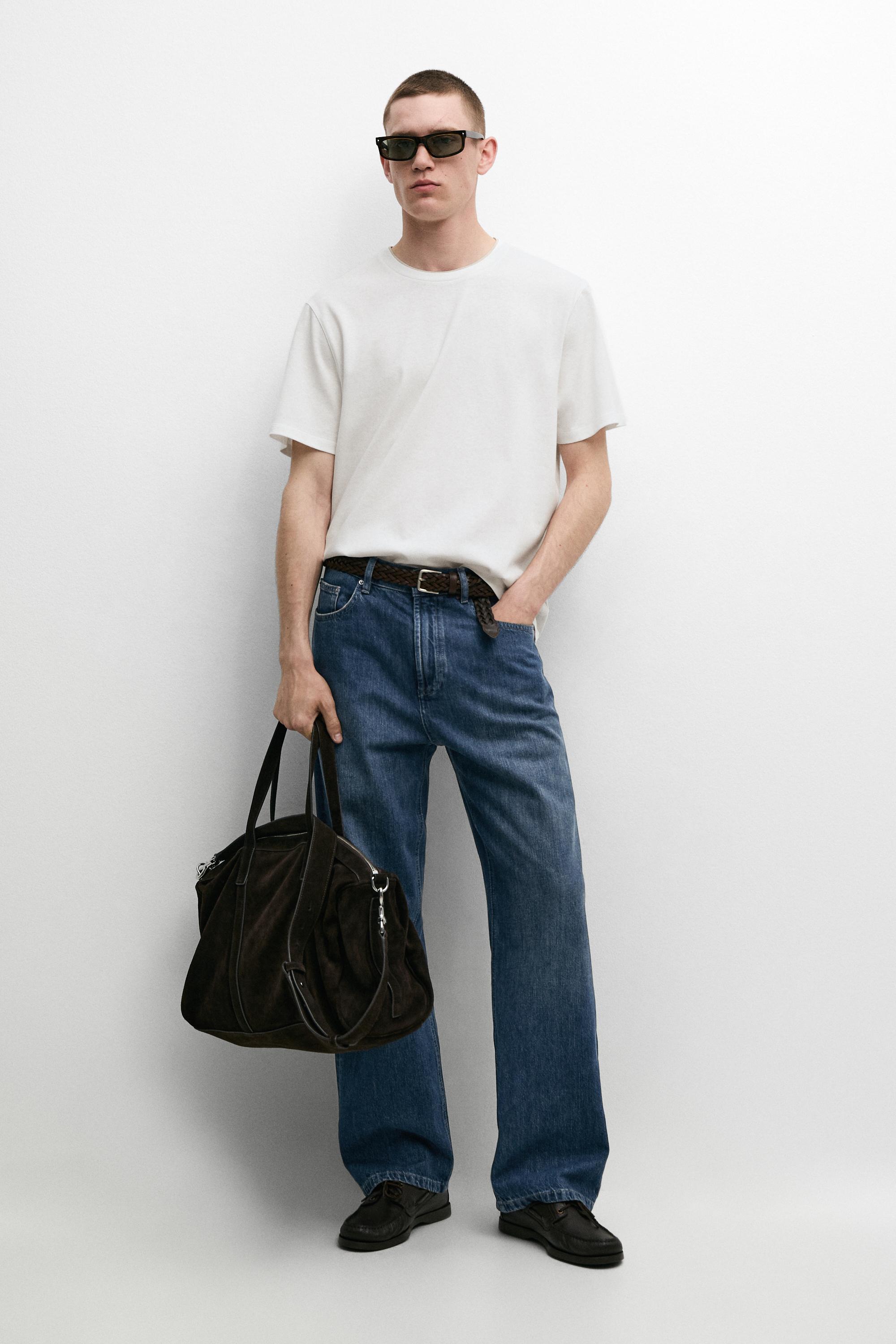 Linen and cotton double-collar T-shirt — Off white
