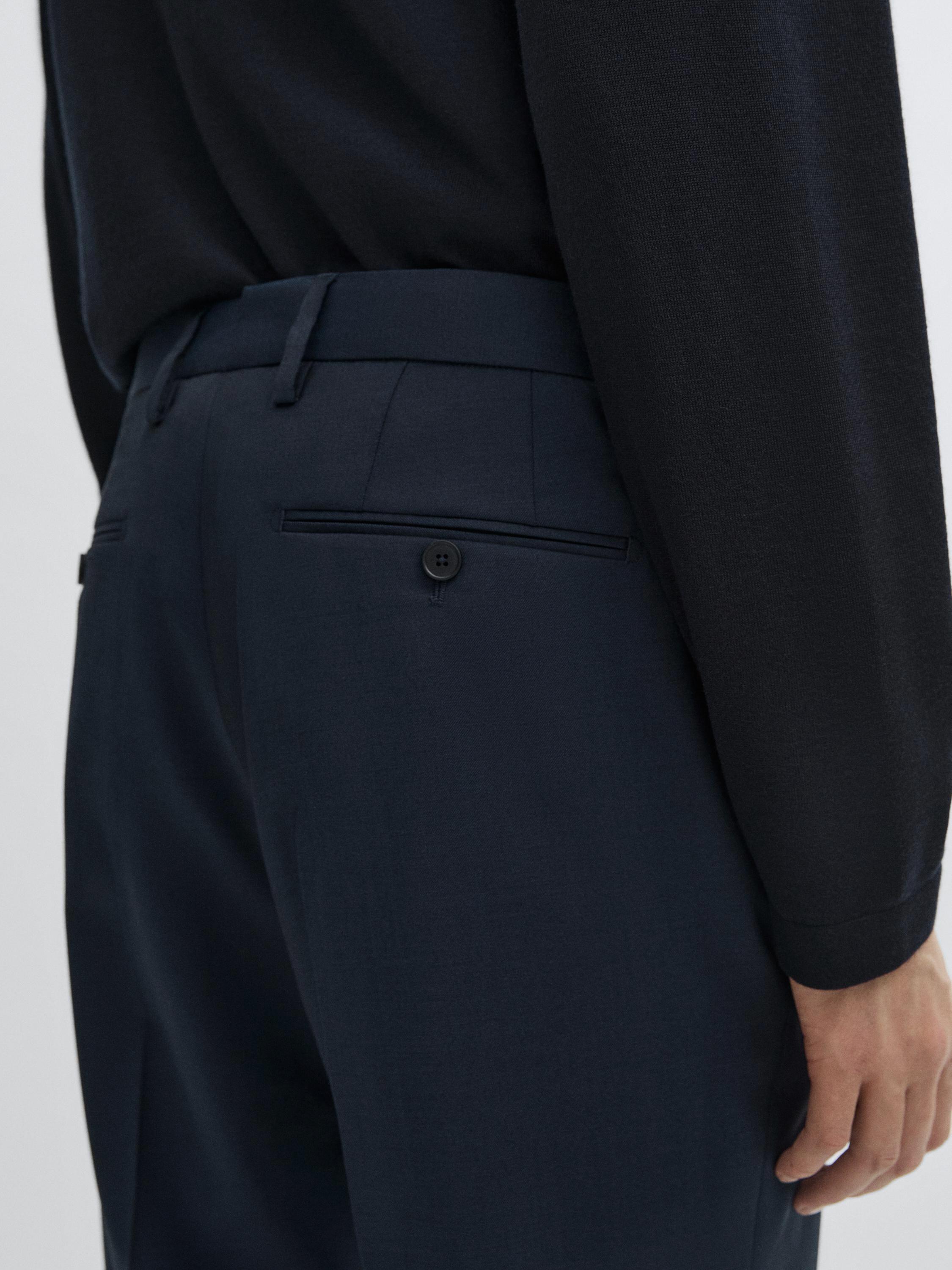 100% wool suit trousers