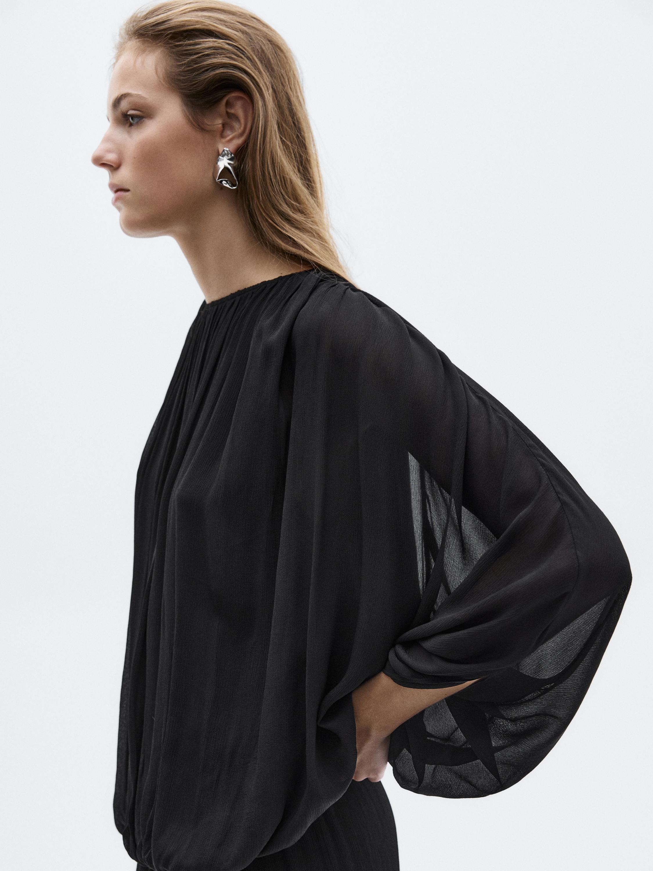 Soepelvallende ballon blouse - Limited