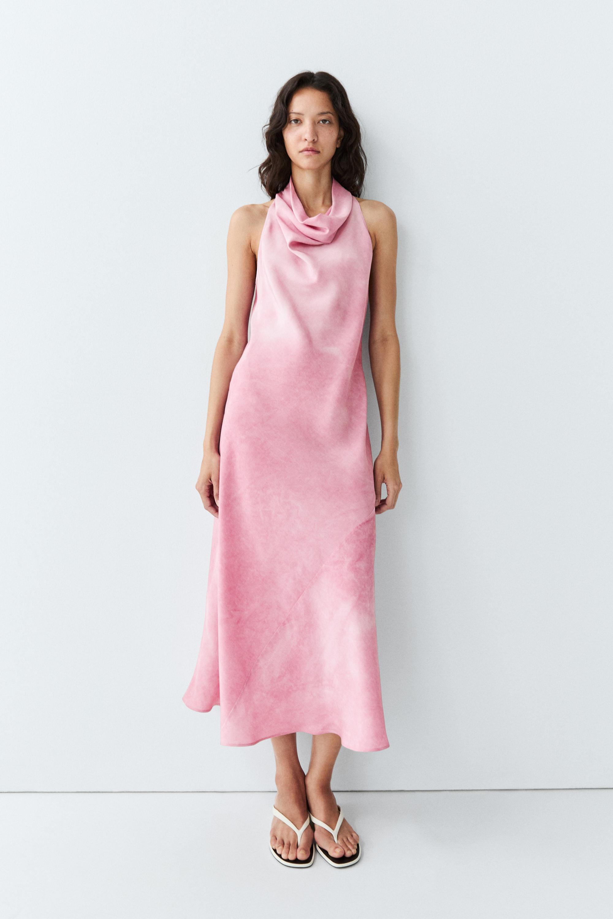 massimo dutti long flared halter dress nlmarilyn on LTK