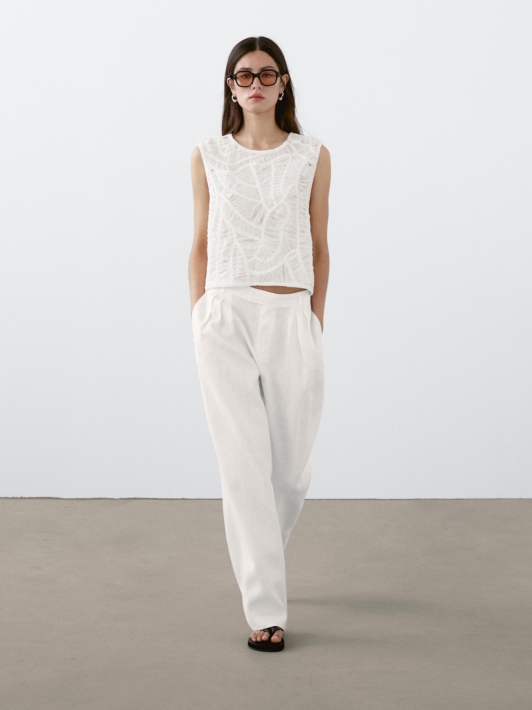 Openwork crochet top