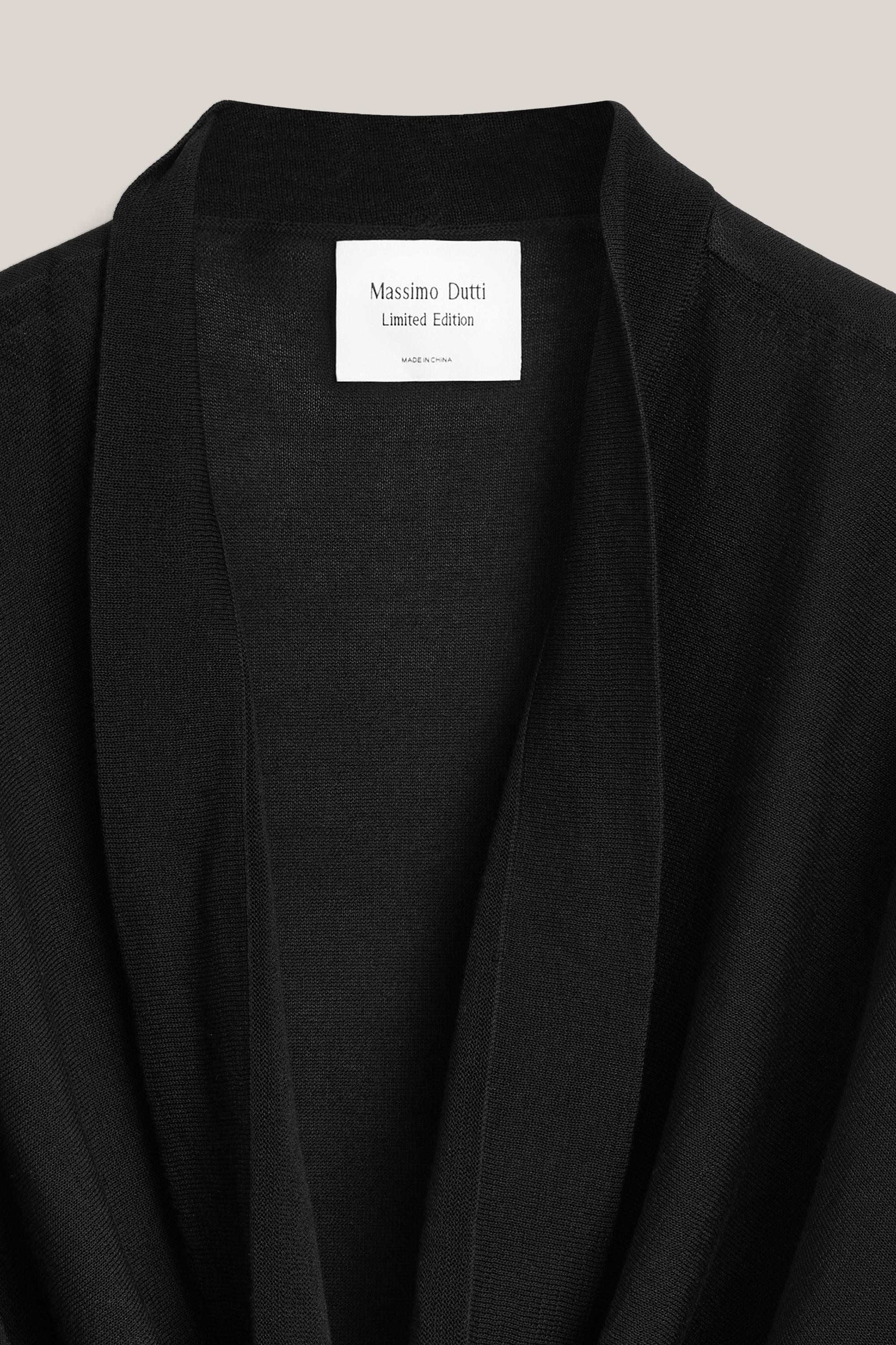 Silk blend top with cowl neckline - LIMITED EDITION — BLACK