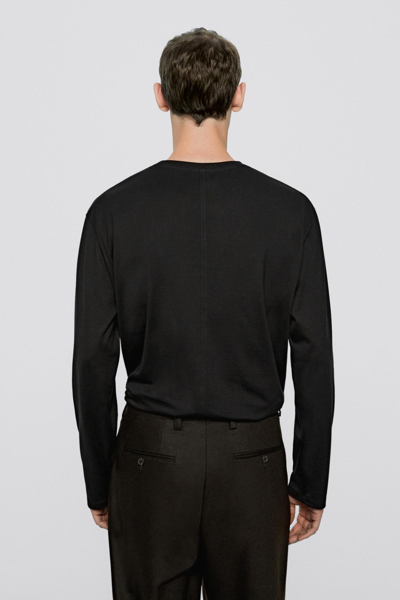100% cotton long sleeve T-shirt - LIMITED EDITION — BLACK