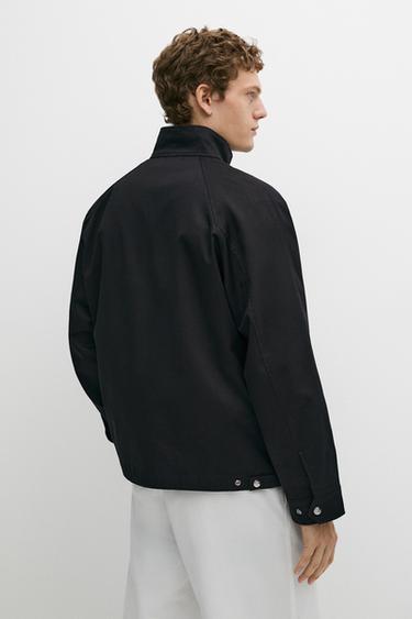 Bomber jacket with collar detail — DARK NAVY 5