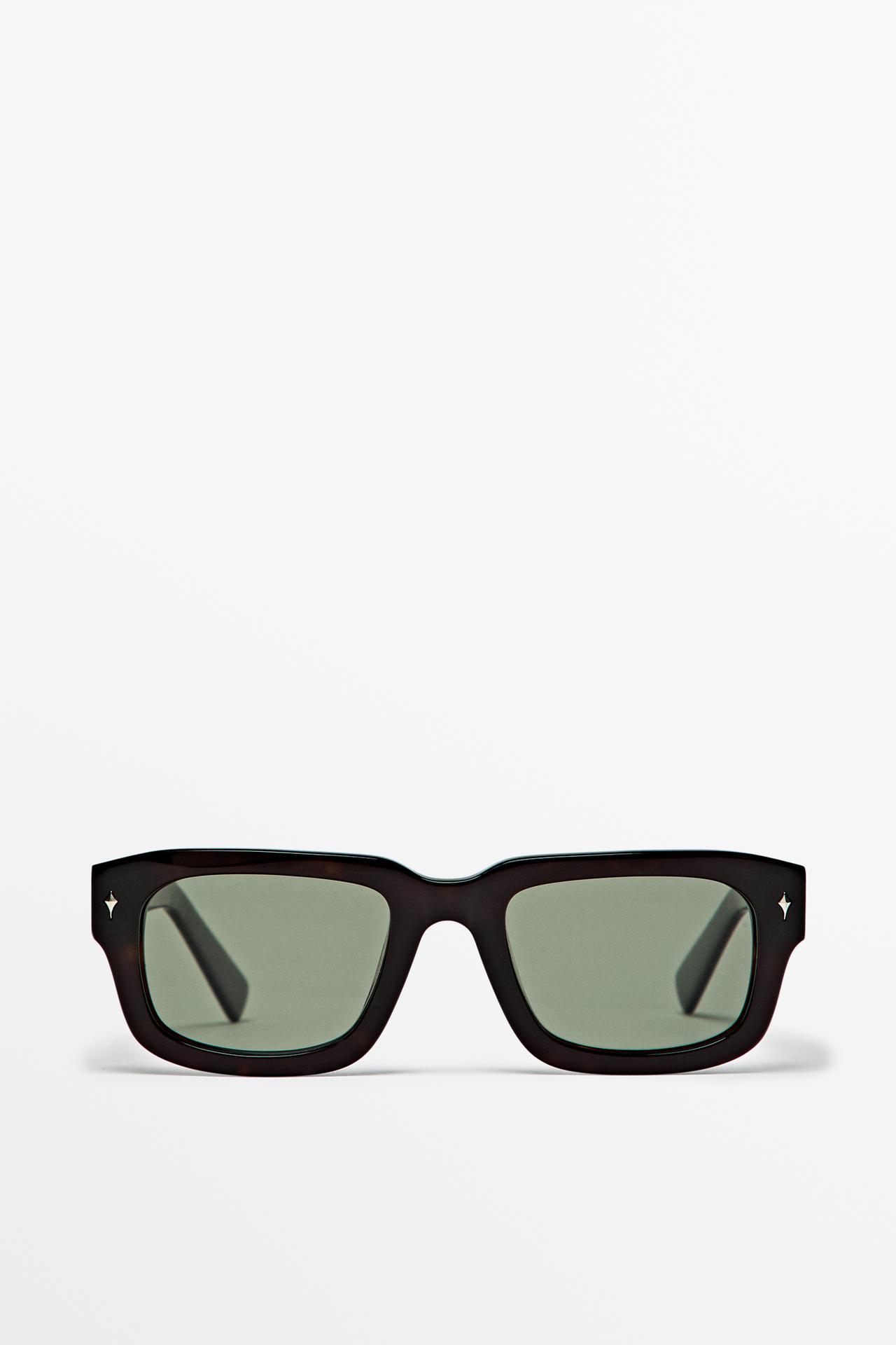 Rectangular sunglasses — BROWN