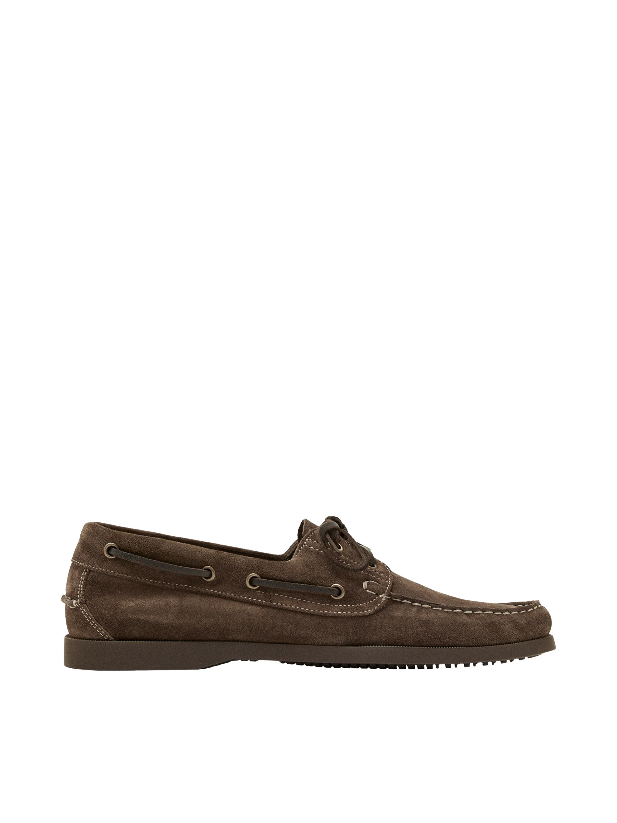 Leather deck shoes — STONE