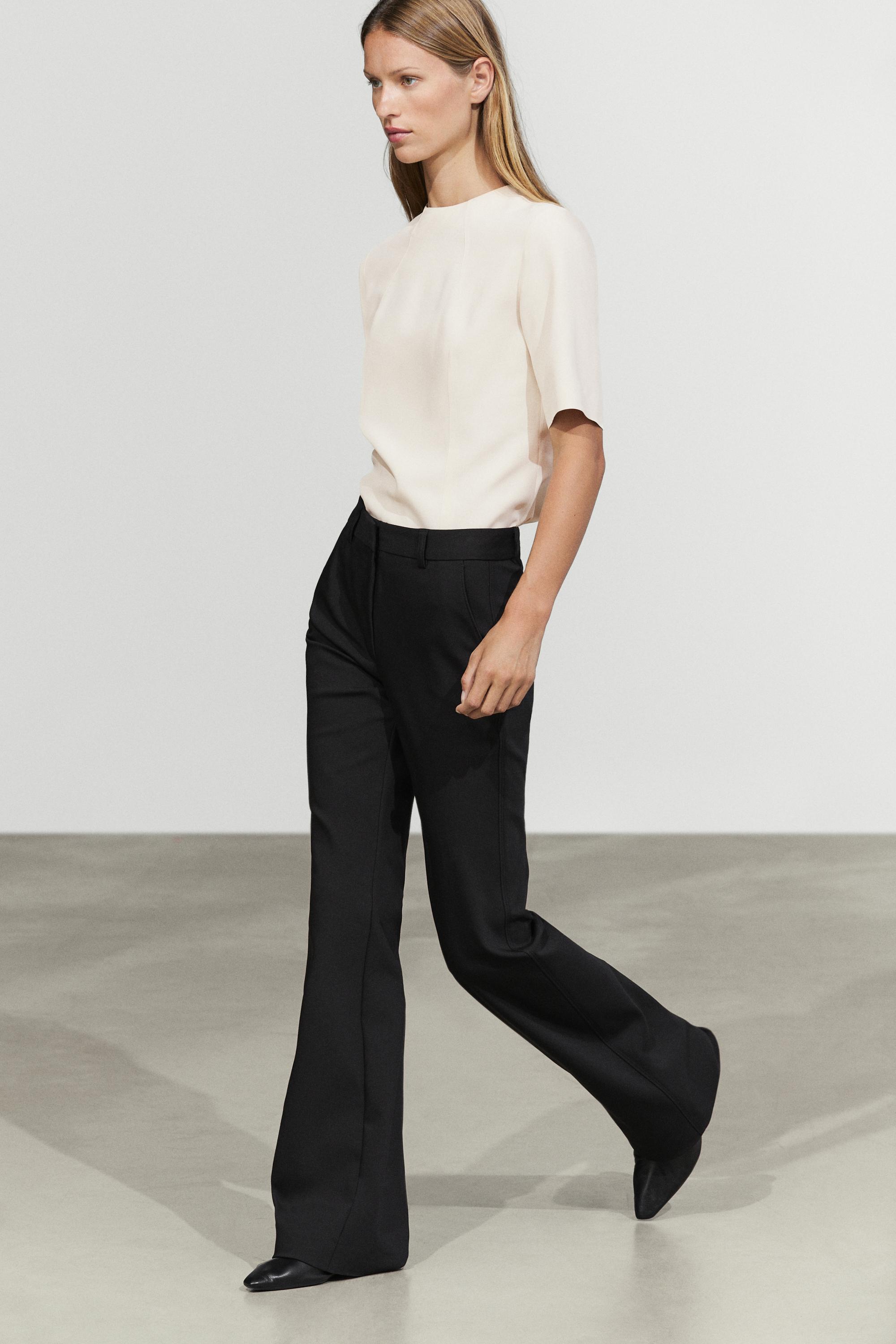 Technical flare fit pants — BLACK