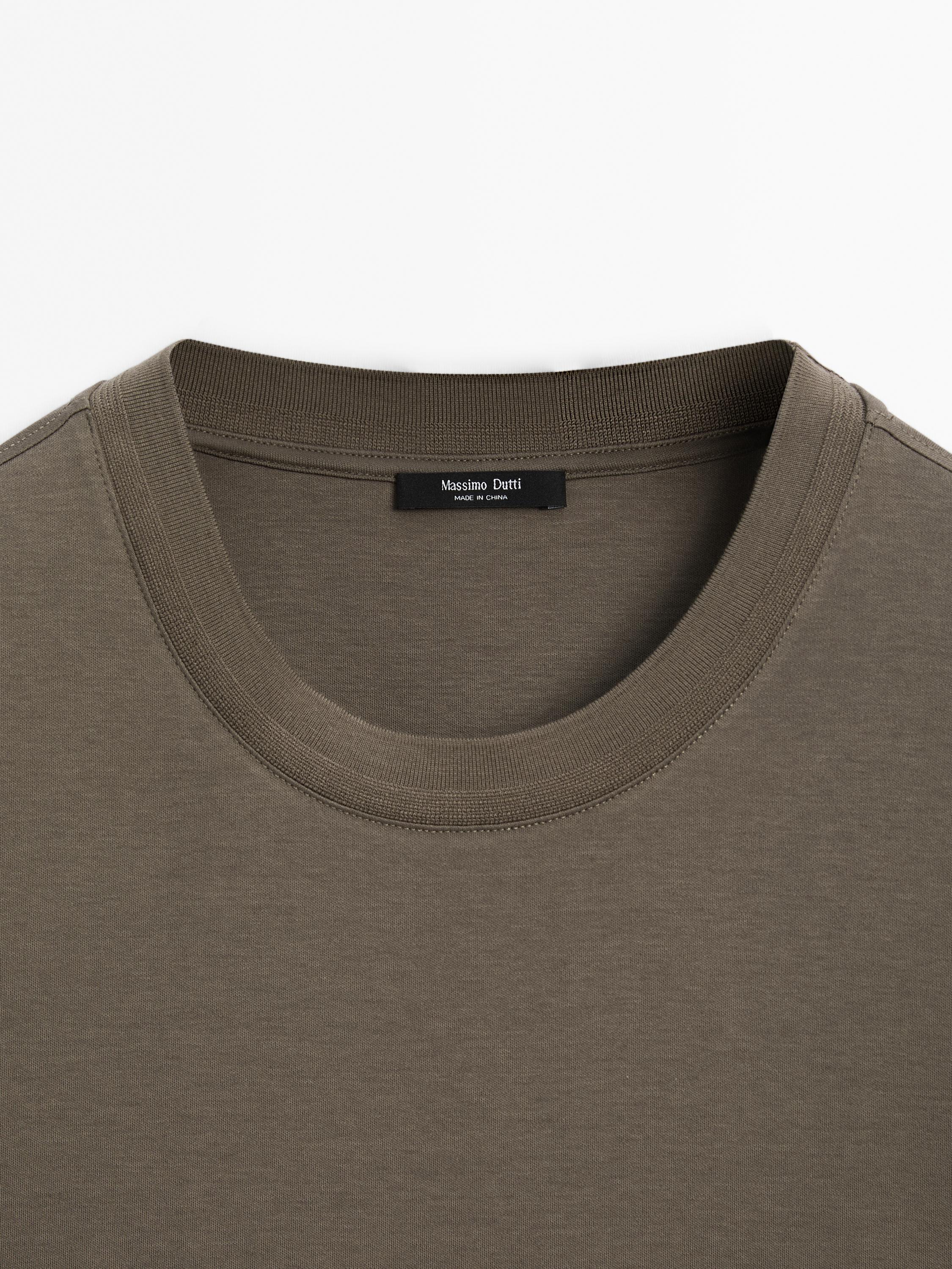 ★Massimo Dutti★ Ribbed neckline detail cotton t-shirt 01402241712-c.jpg?ts=1736946696386