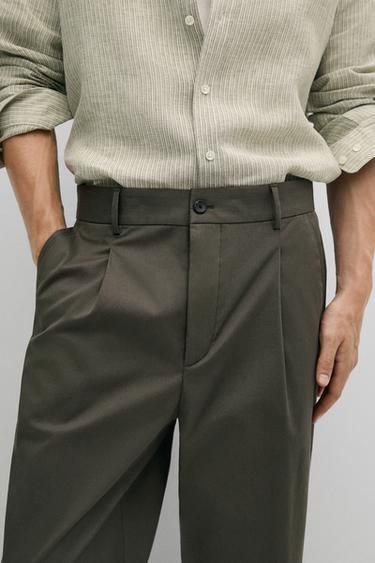 Flowing pants with darts — KHAKI 8
