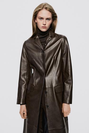 Fitted leather coat - LIMITED EDITION — BROWN 2