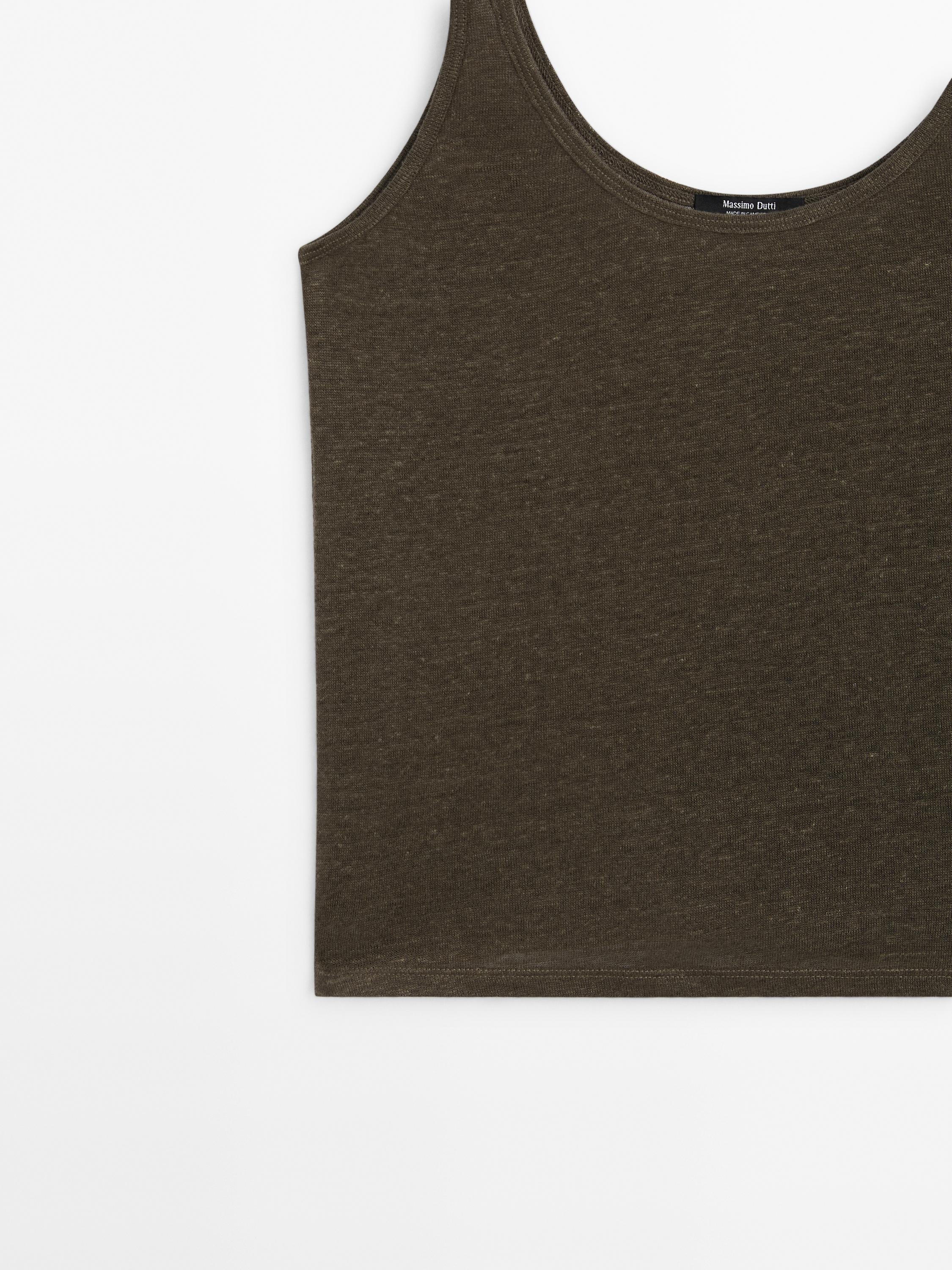 100% linen strappy top