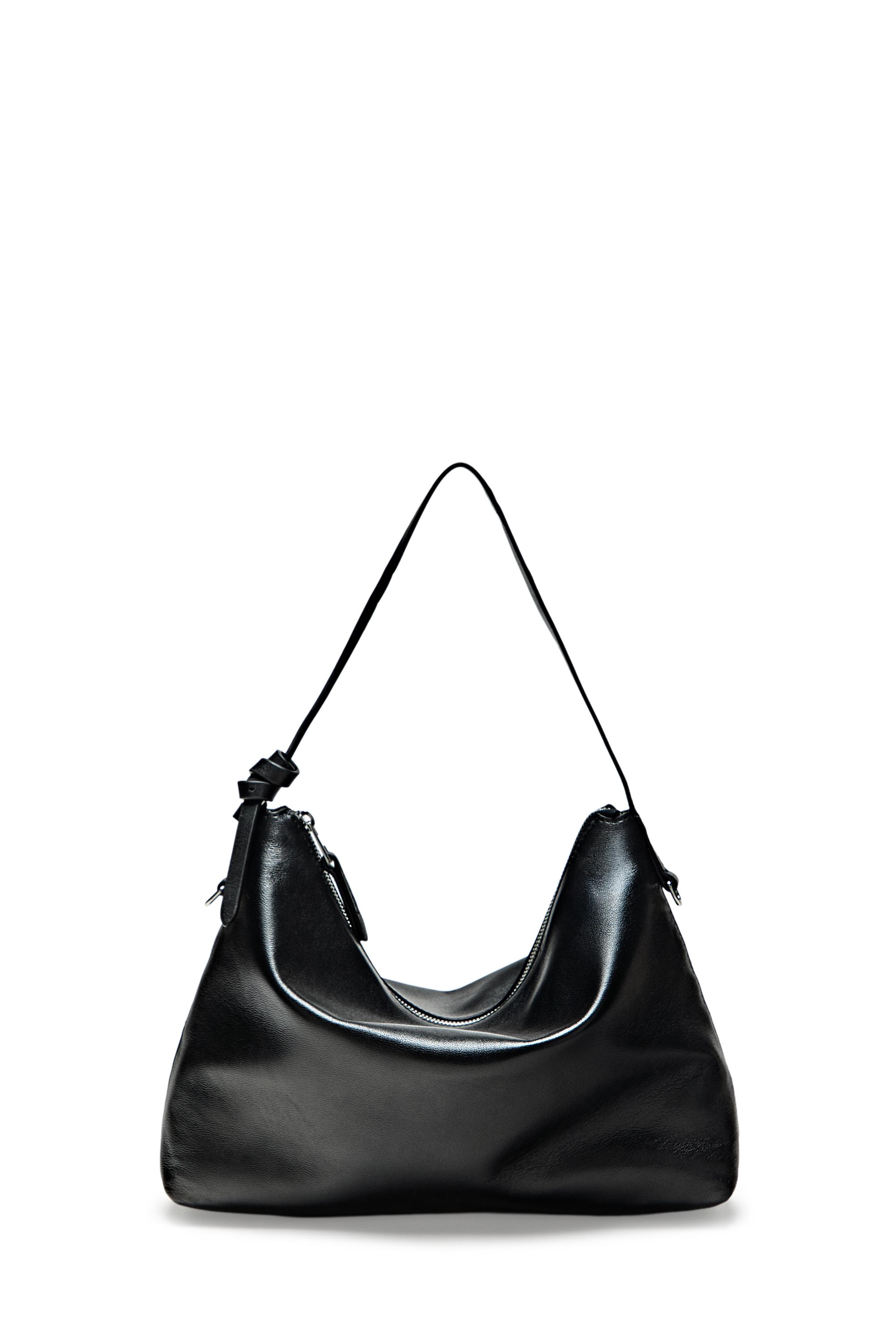 Medium nappa leather bag — BLACK