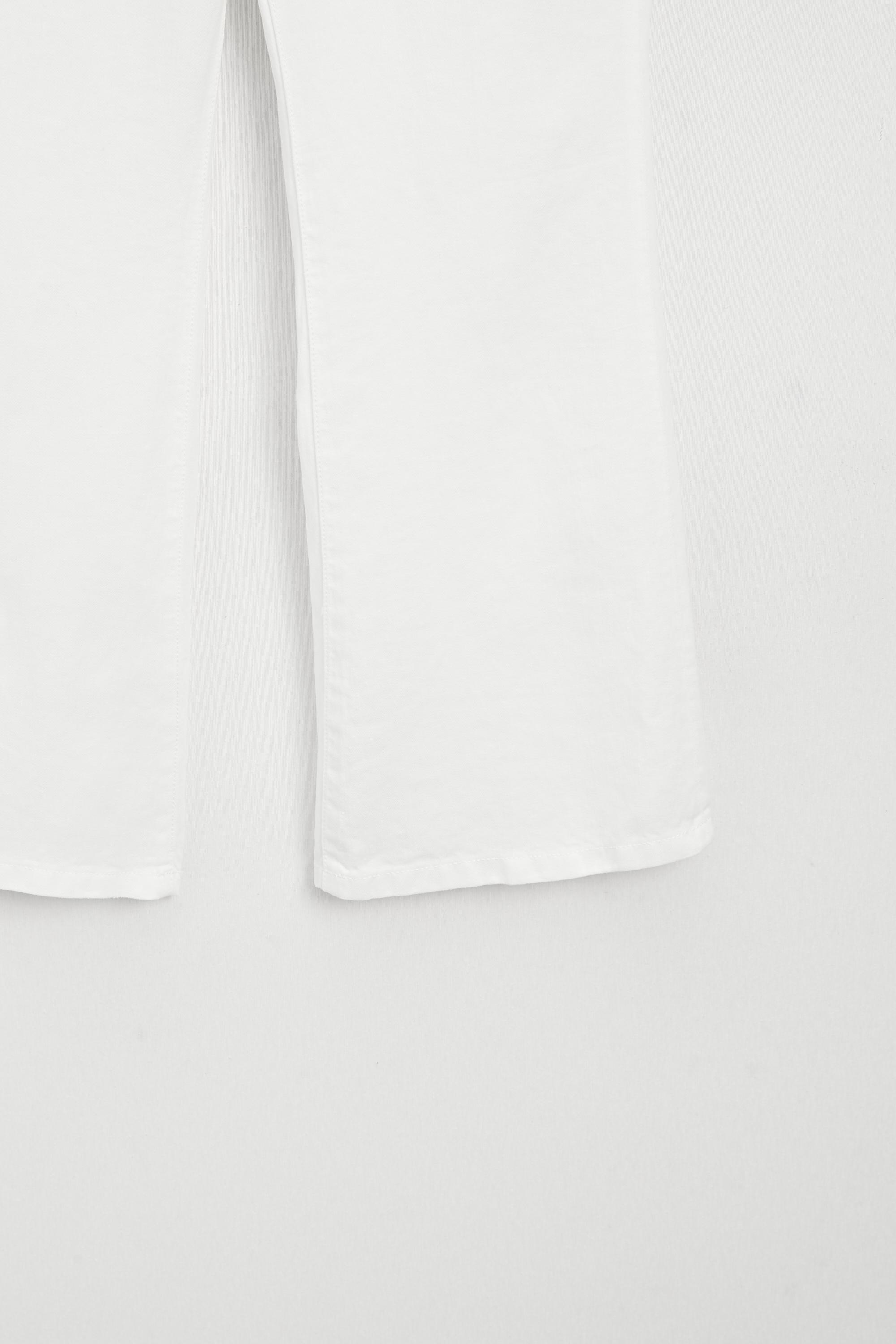 100% linen cropped flare fit pants — Off white