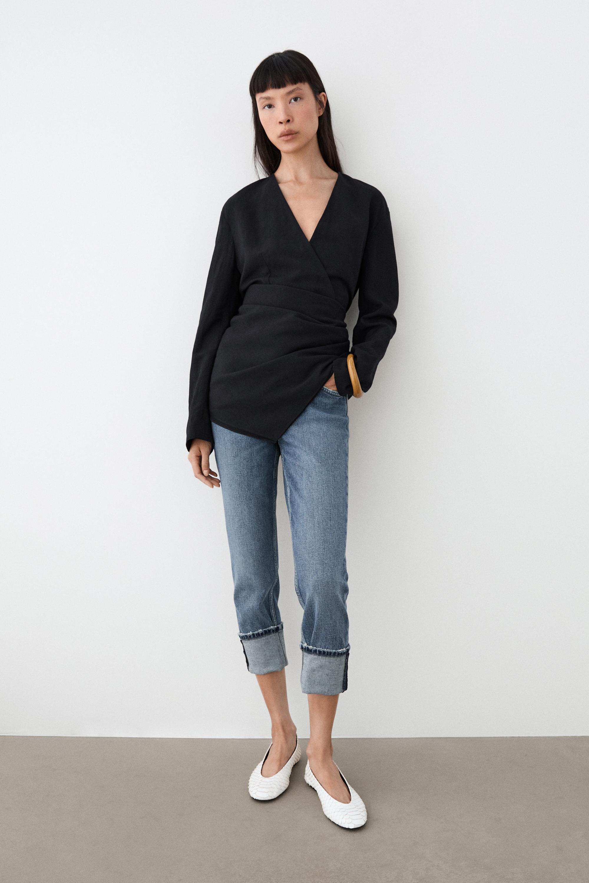 Lightweight kimono with sash detail — DEEP BLUE
