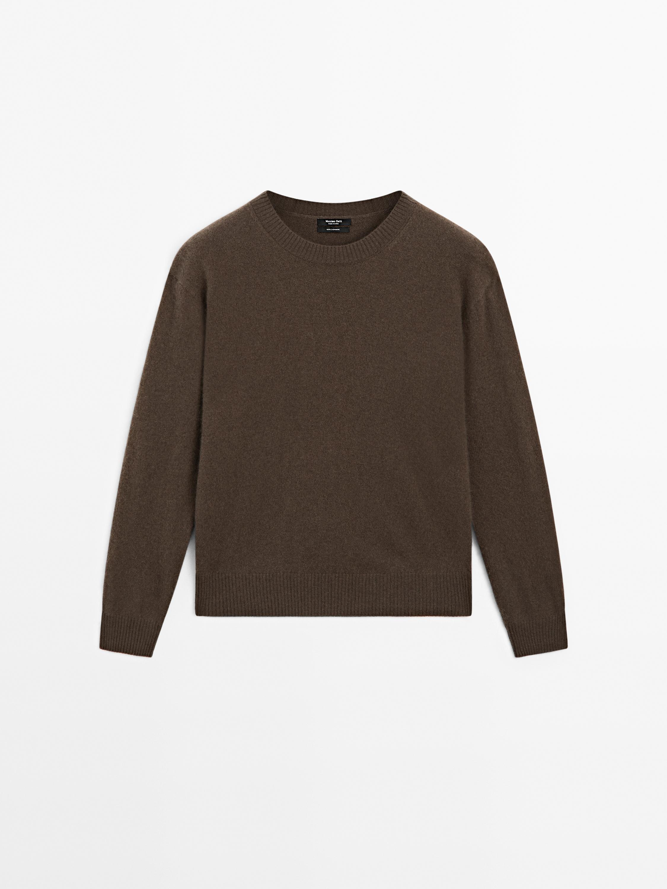 100% cashmere crew neck sweater