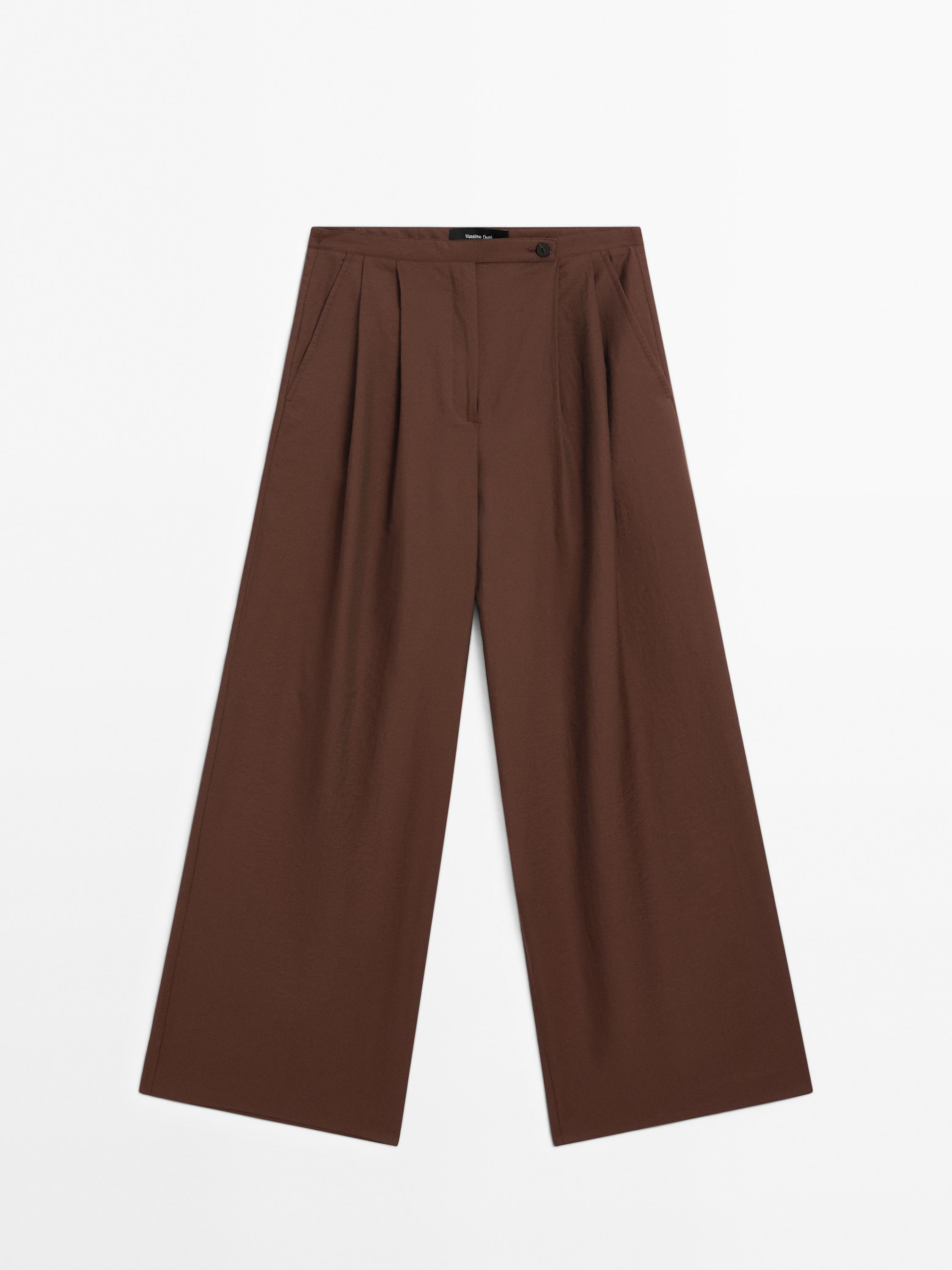Pantaloni morbidi con doppia pince