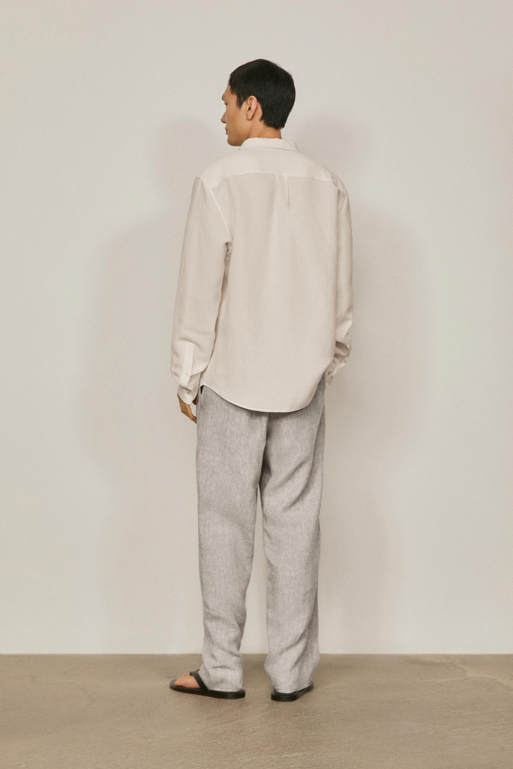 Linen blend shirt - LIMITED EDITION — WHITE