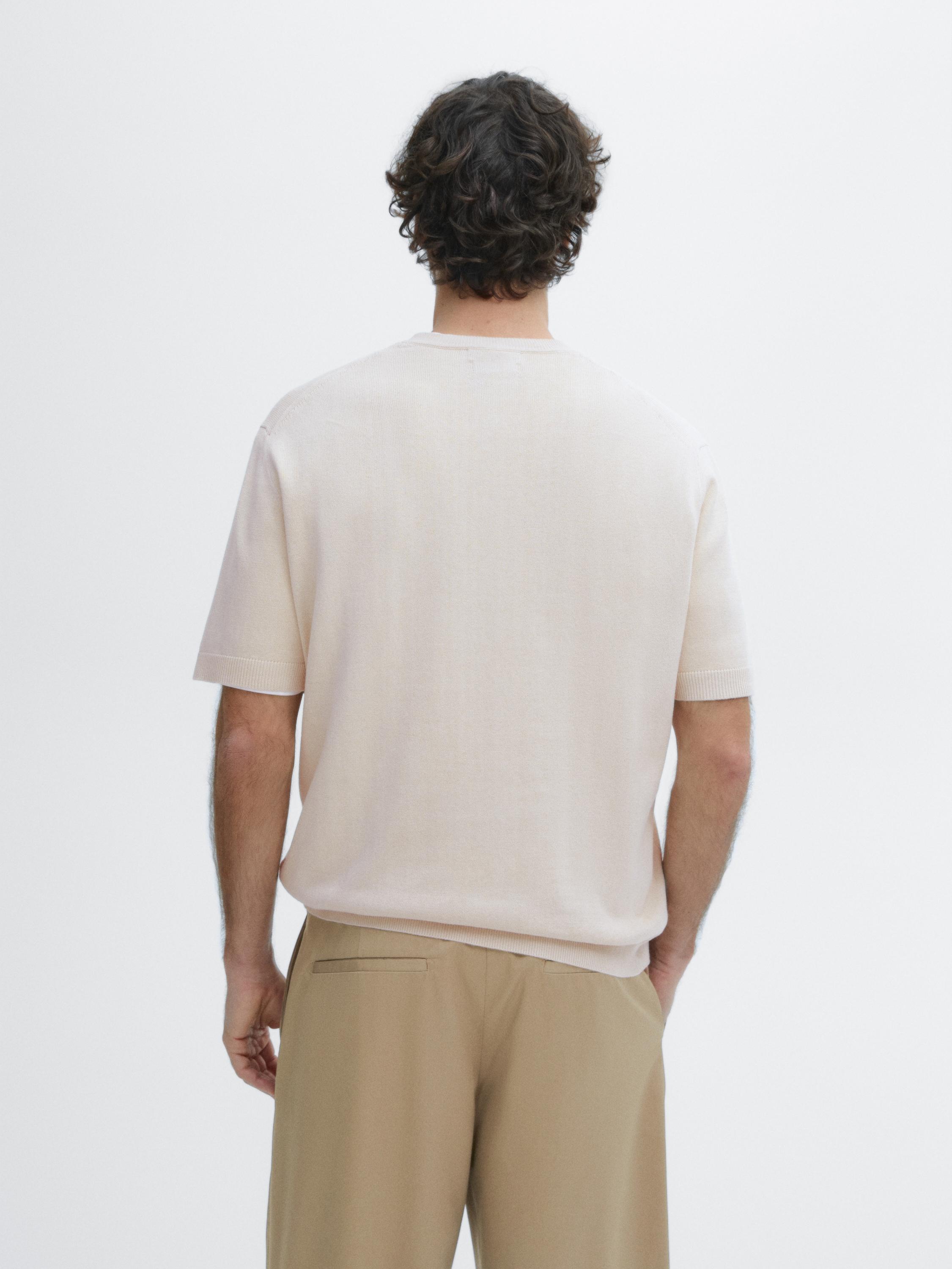 100% cotton short sleeve knit sweater