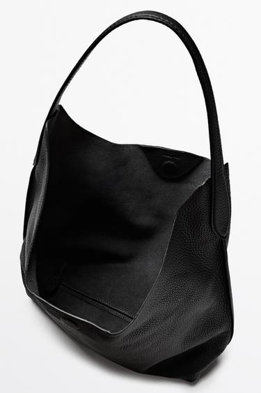 Medium nappa leather shoulder bag — BLACK 7