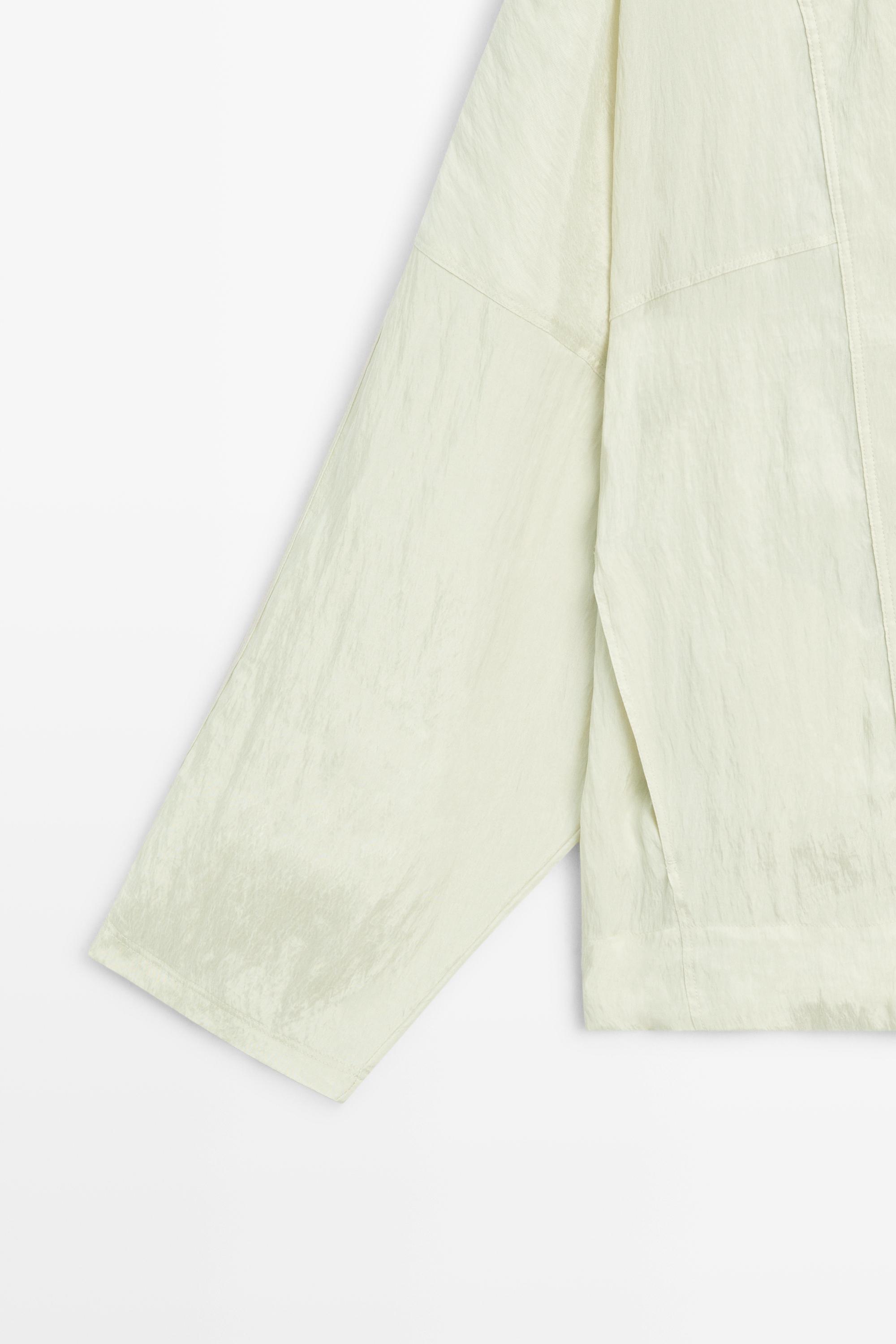 Fluid wrap shirt with button detail — PASTEL GREEN