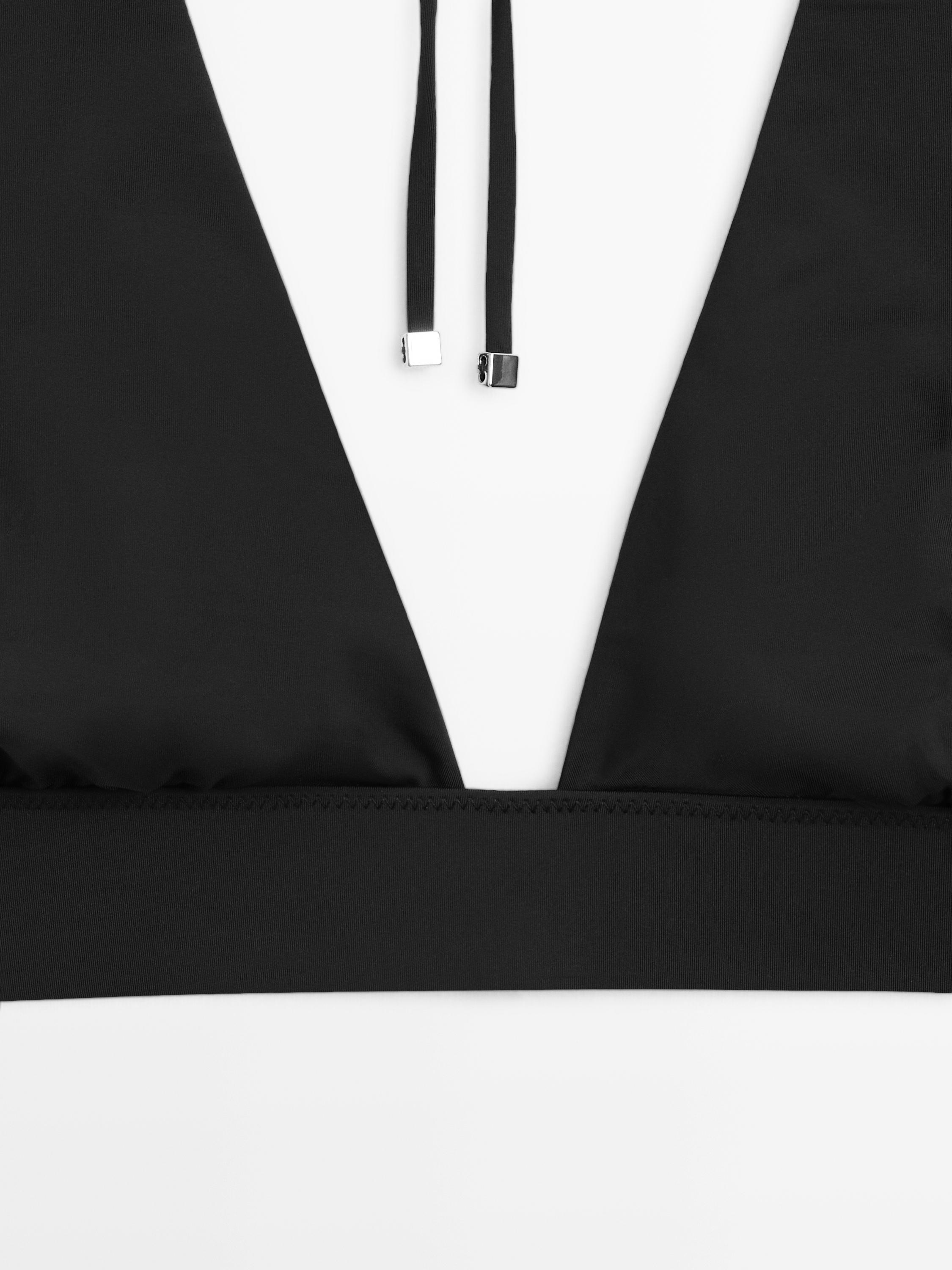 Triangle bikini top — BLACK
