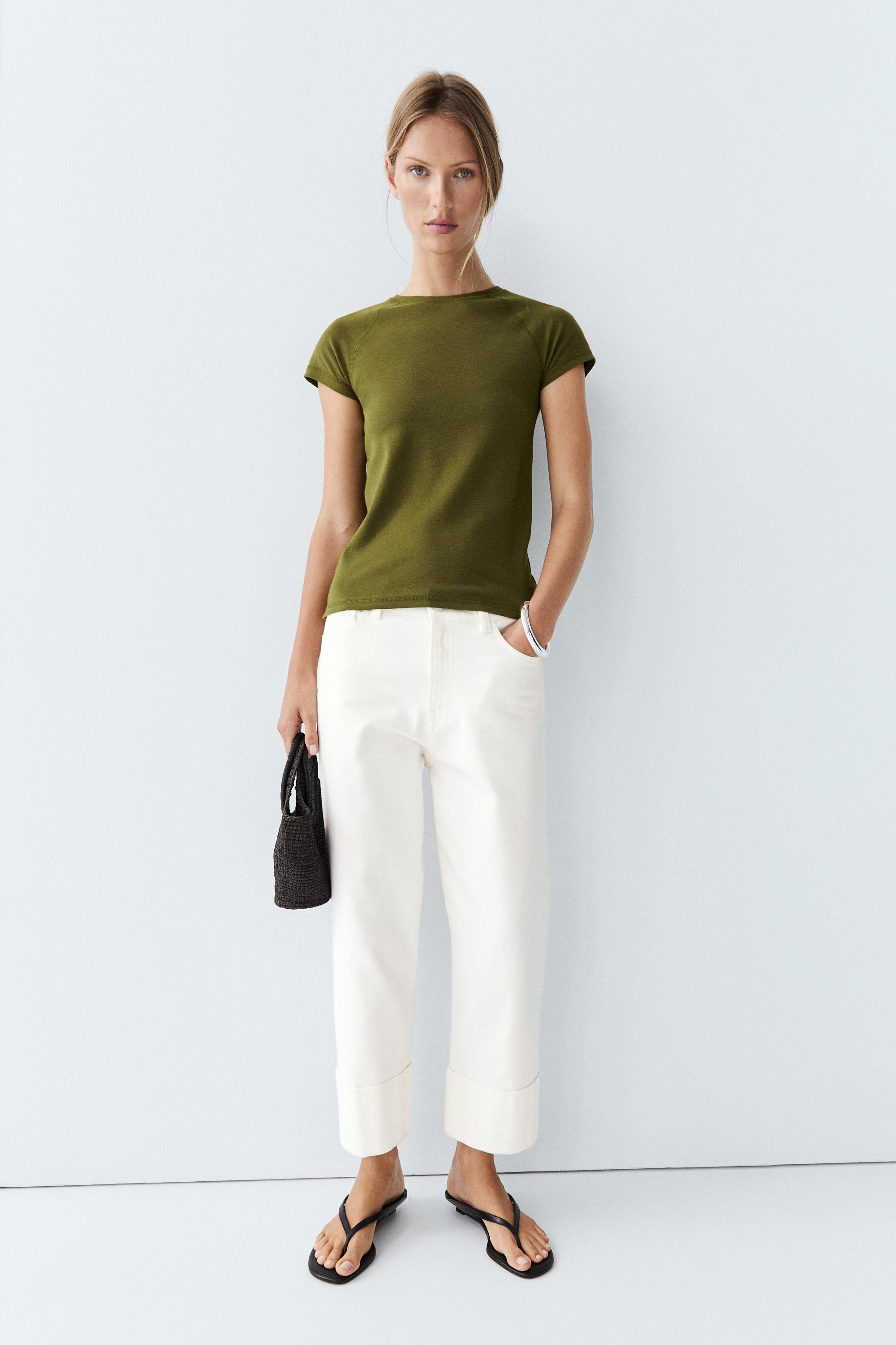 Short Sleeve Raglan T-Shirt — KHAKI