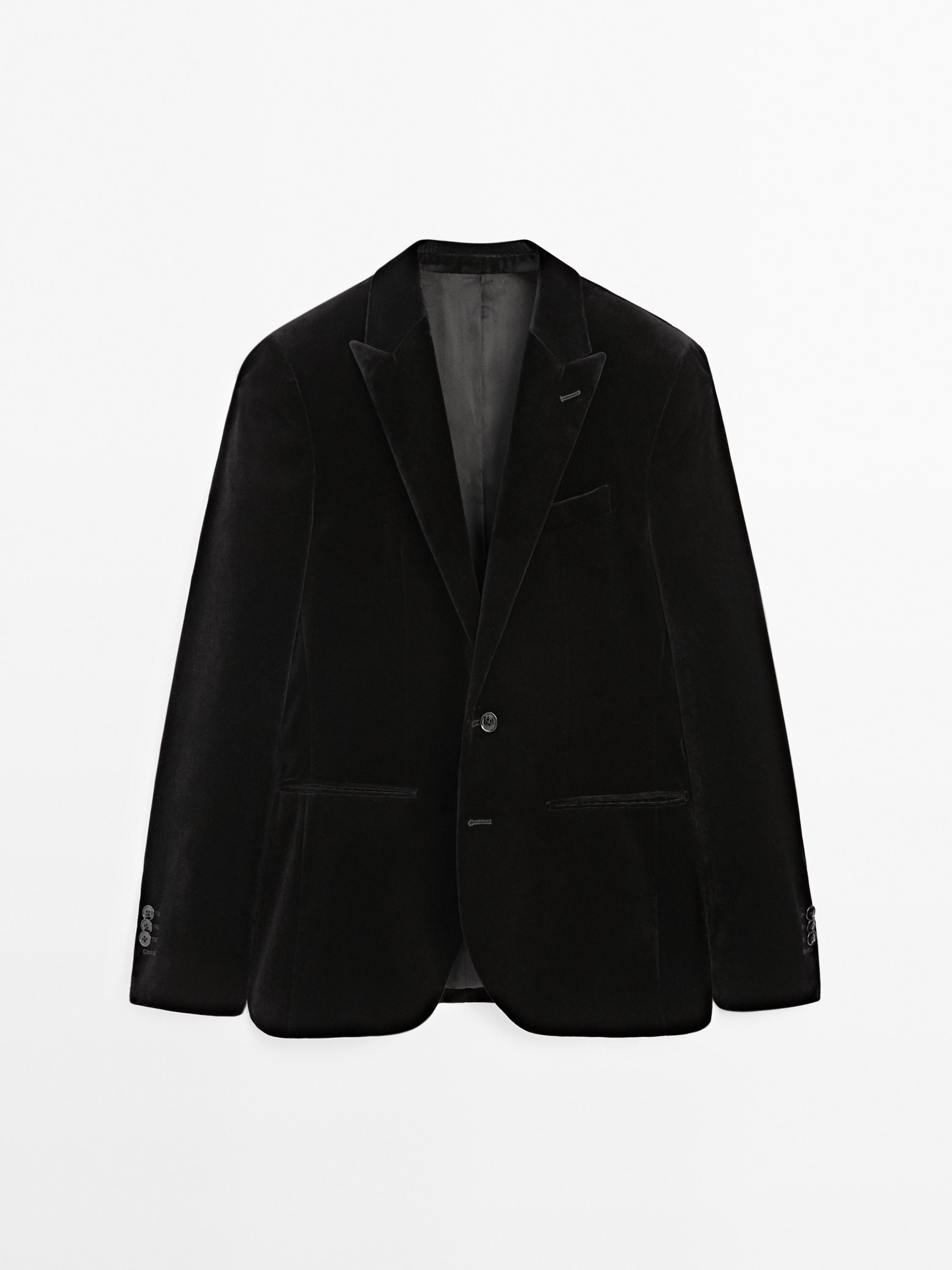 Blazer en velours de coton mélangé