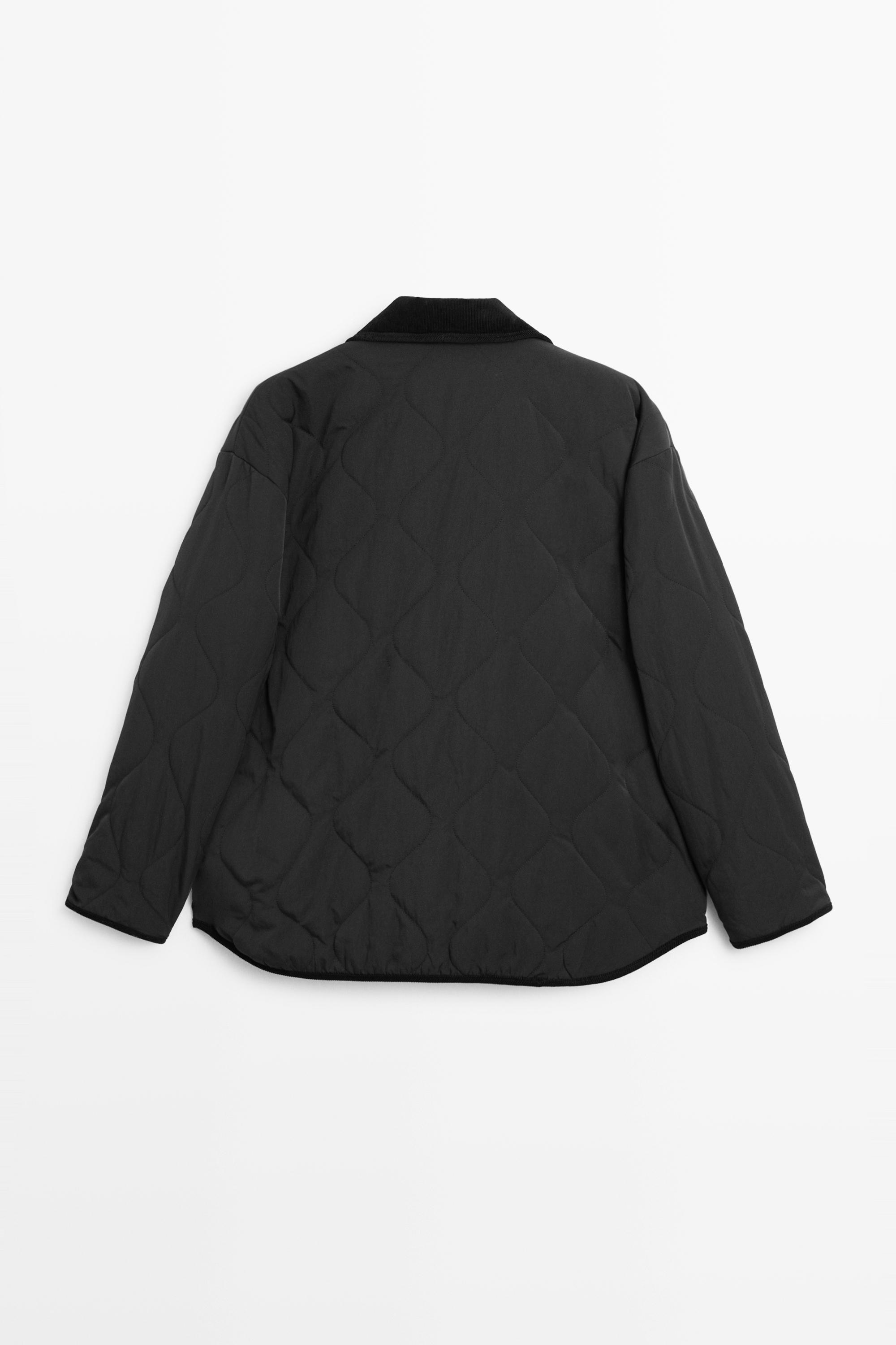 Jacket with wavy stitching detail — BLACK
