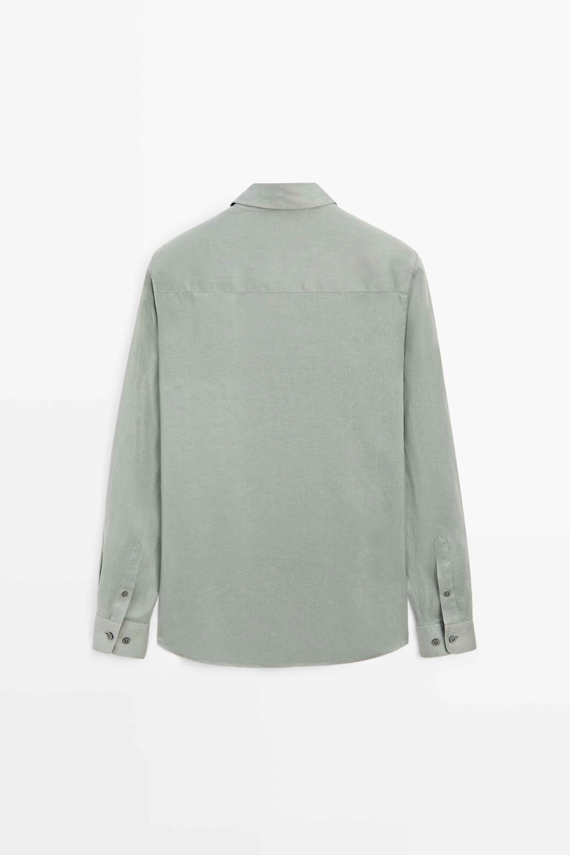 Slim fit 100% linen shirt — MOSS
