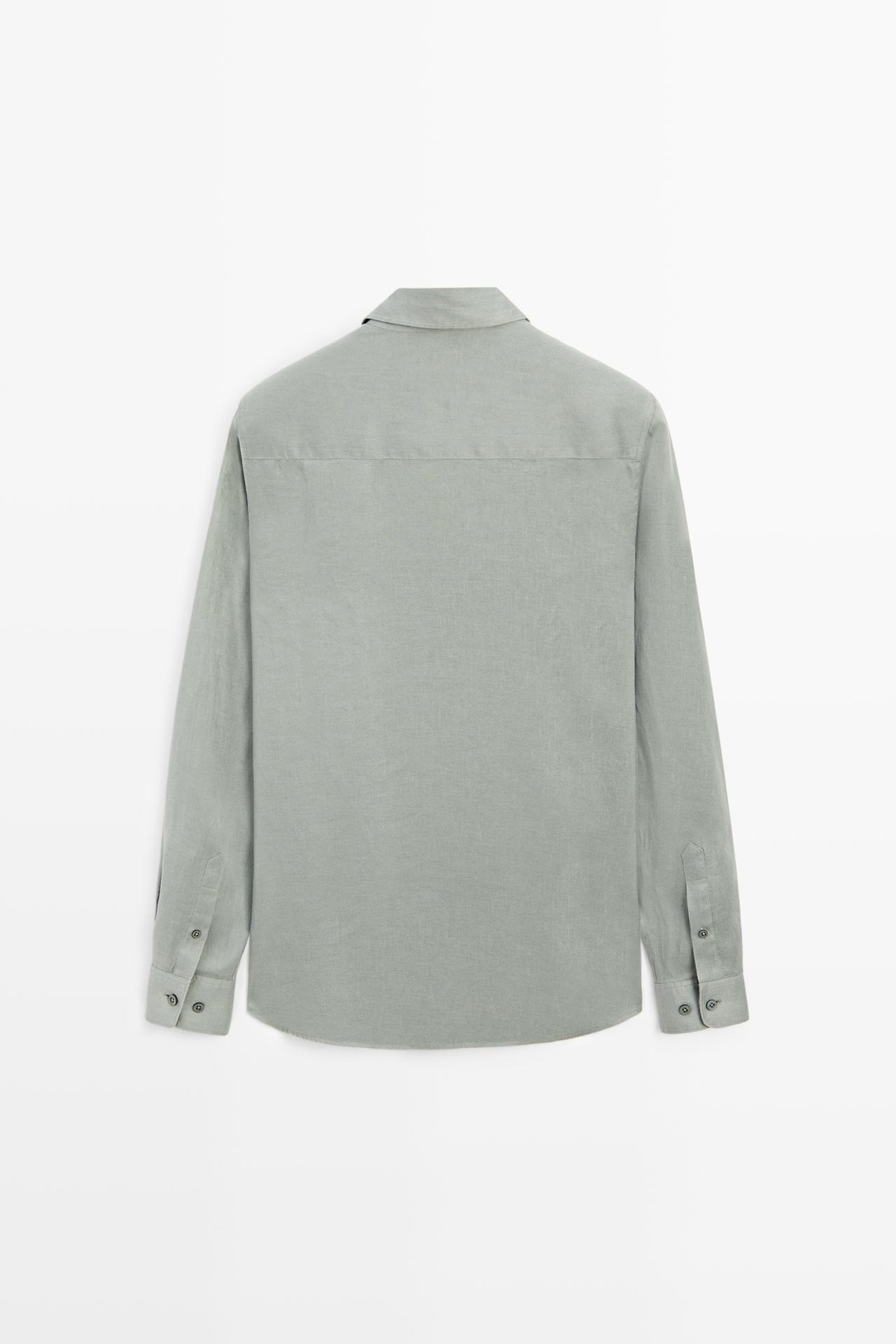 Slim fit 100% linen shirt — MOSS