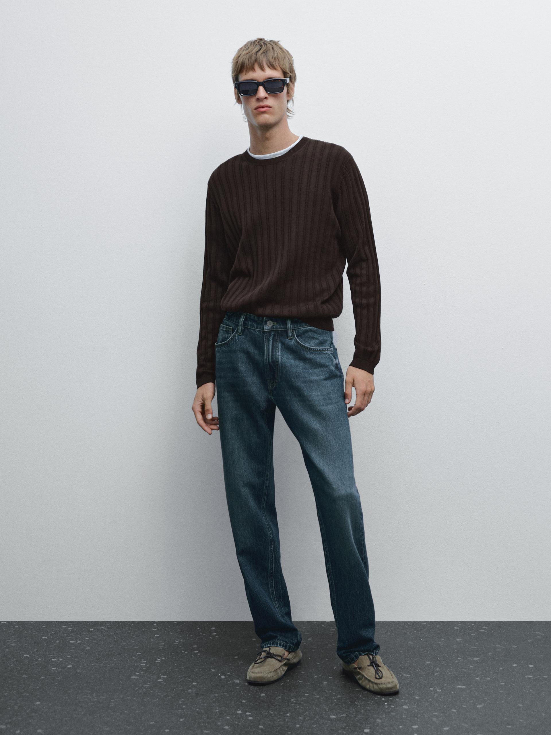 Jeans Tapered Fit - Azzurro - 29 - Massimo Dutti - Maschile