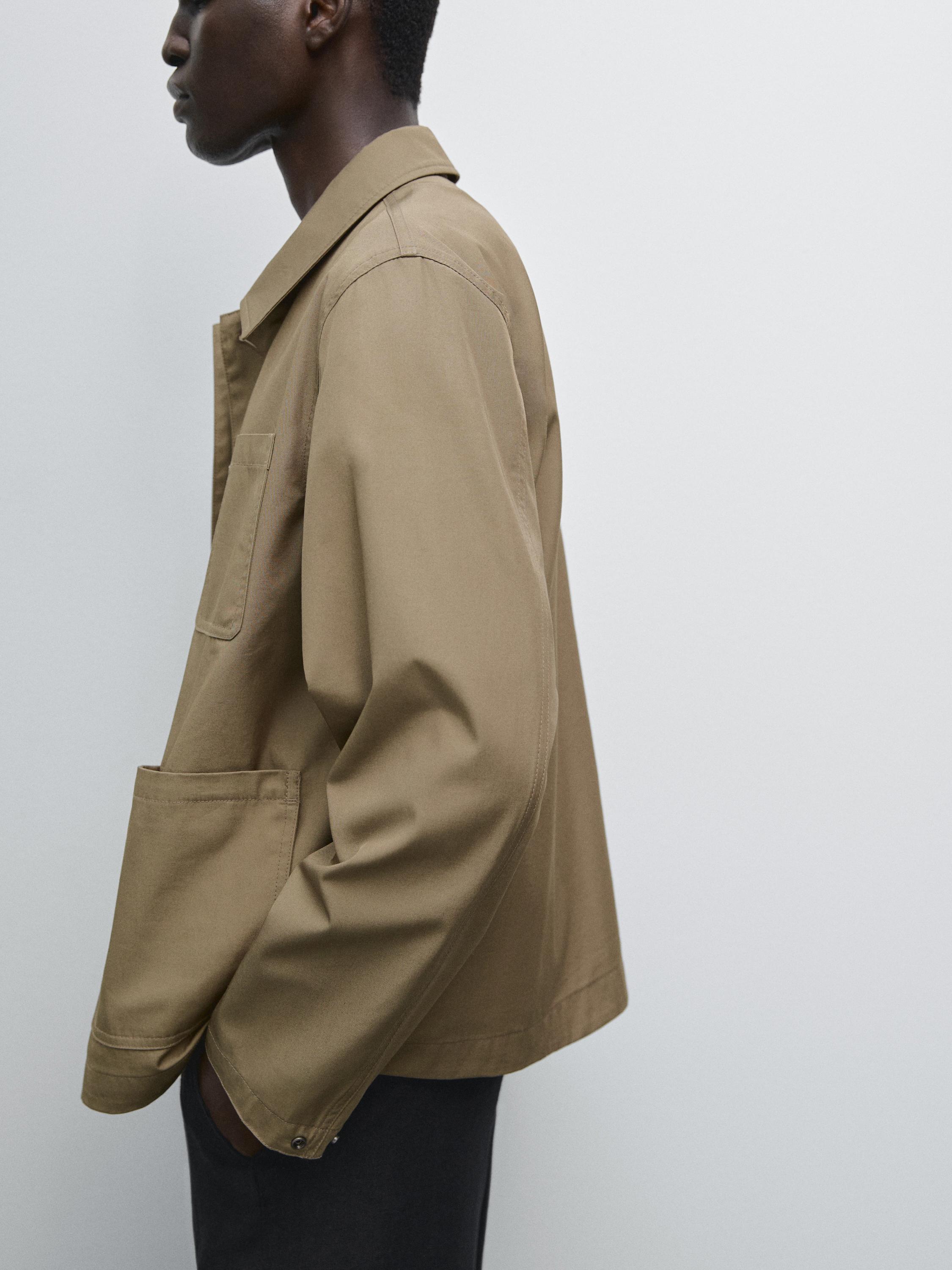 口袋設計 100% 棉質外套