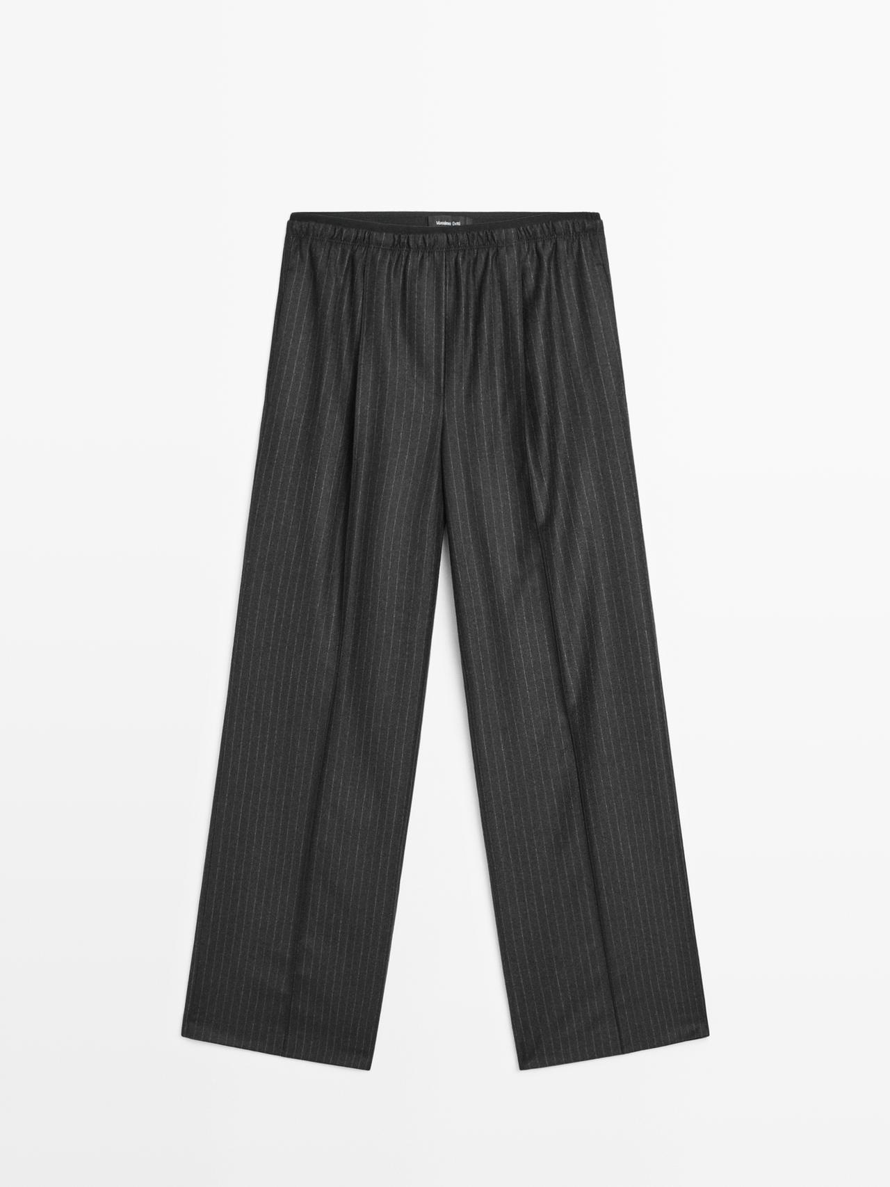 Massimo Dutti - Dames - Joggingbroek Met Bandplooi - Grijs - 44