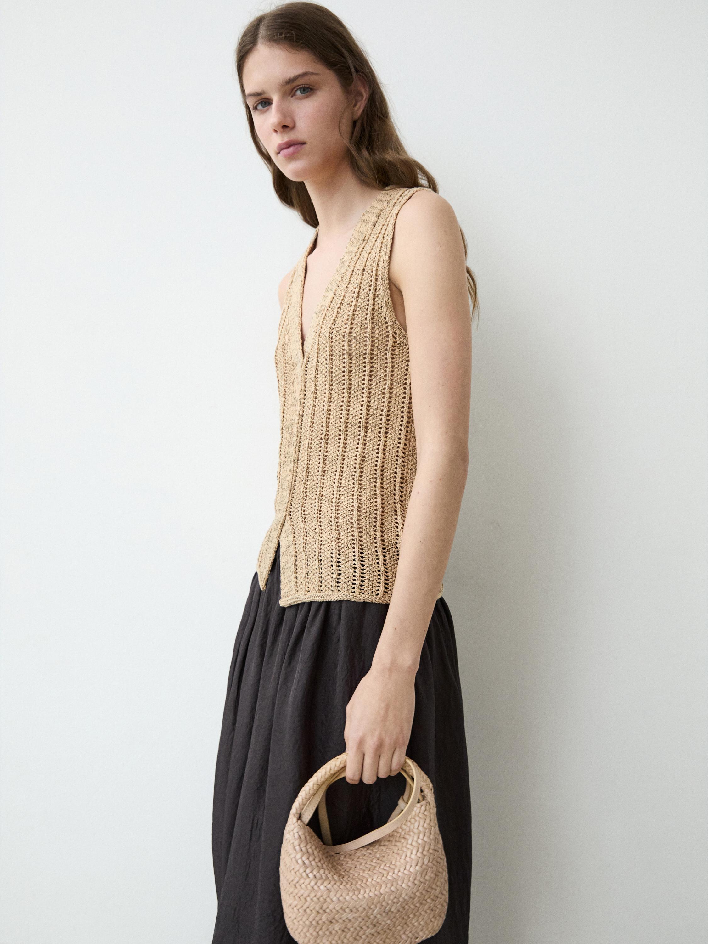 Cutwork vest