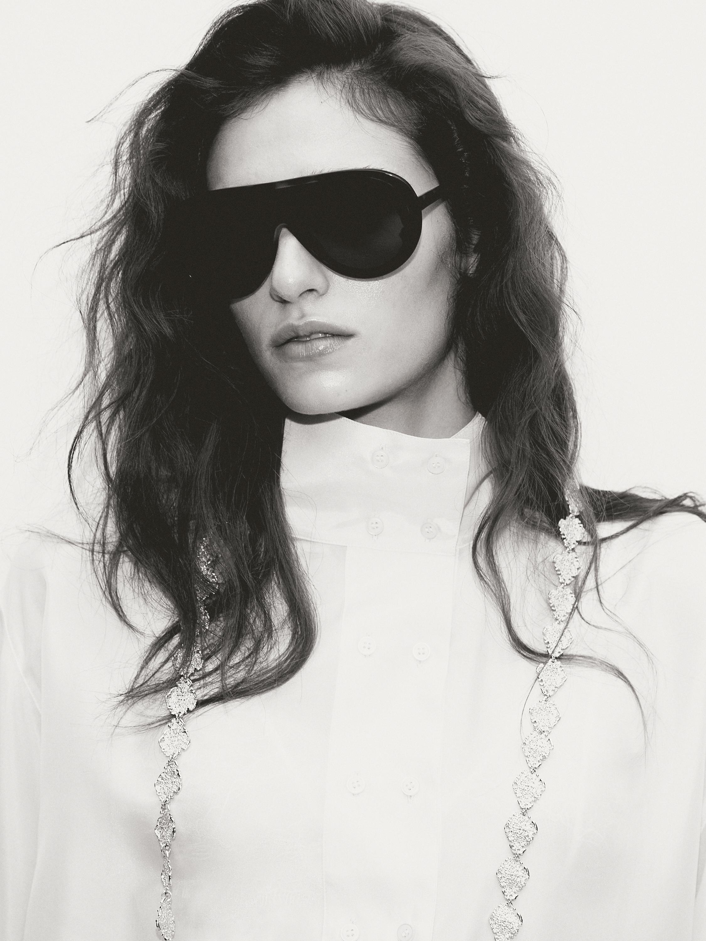 Tortoiseshell-effect aviator sunglasses — BROWN