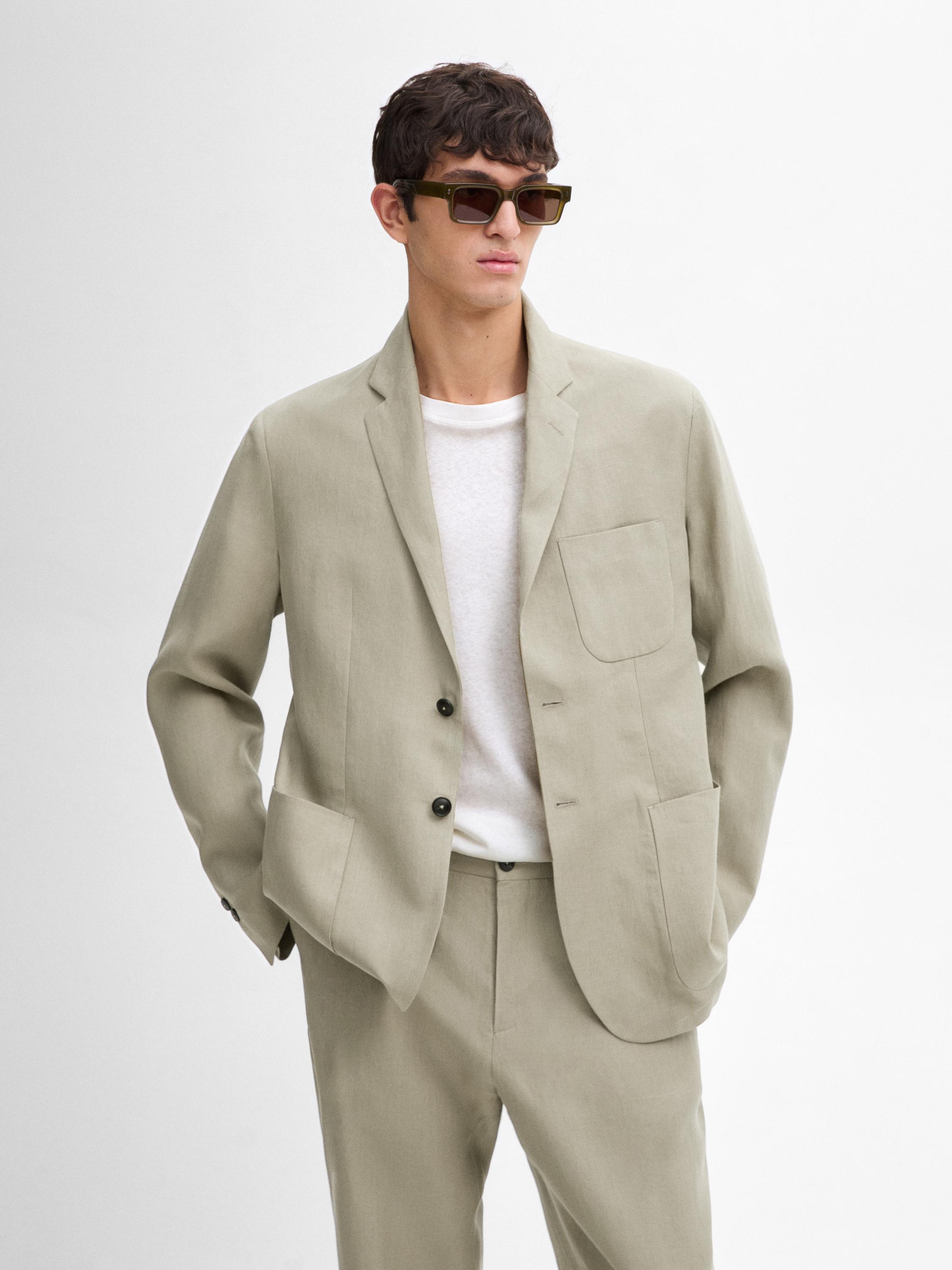 Linen suit blazer