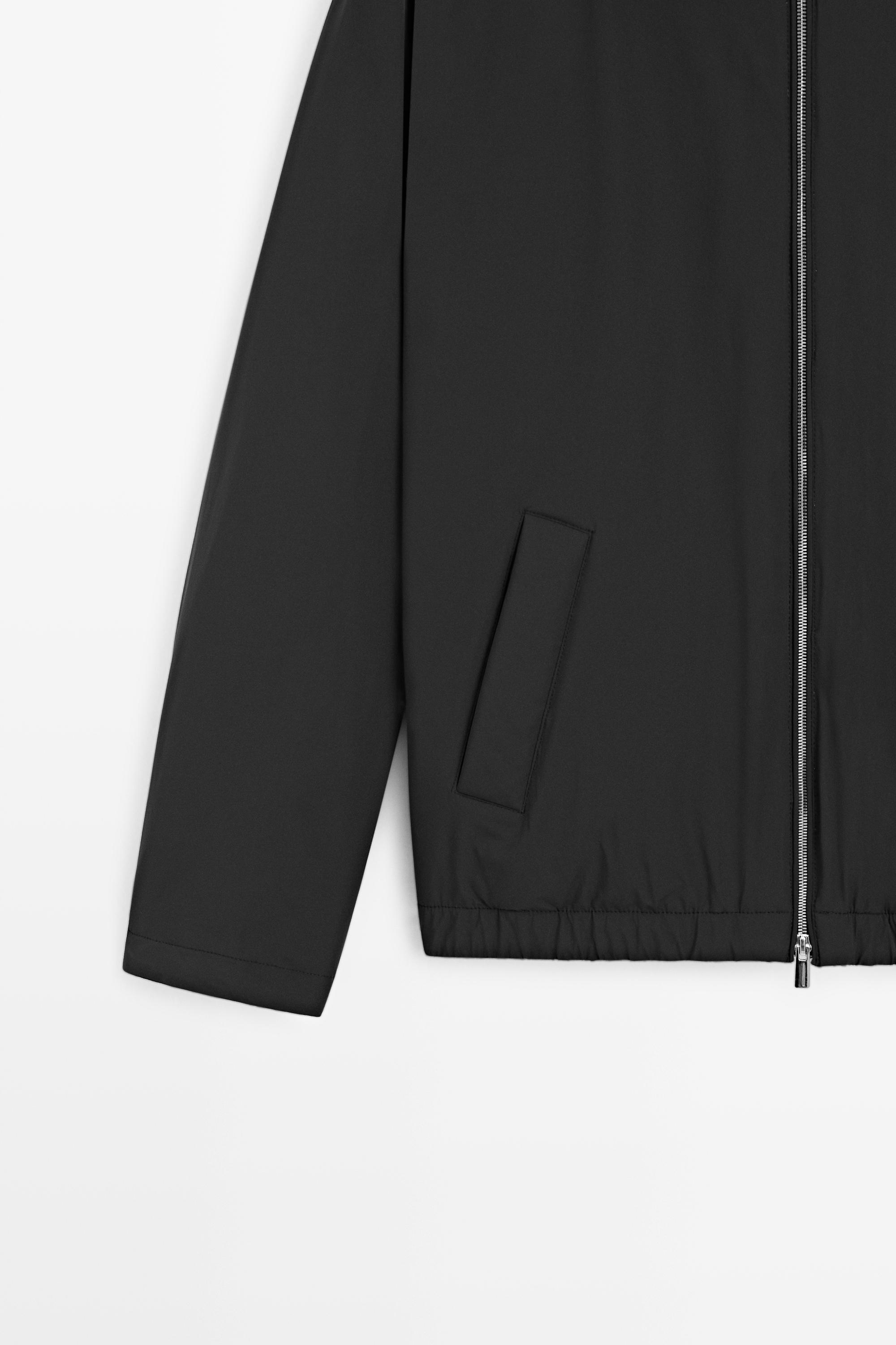 Lightweight hooded down jacket — BLACK