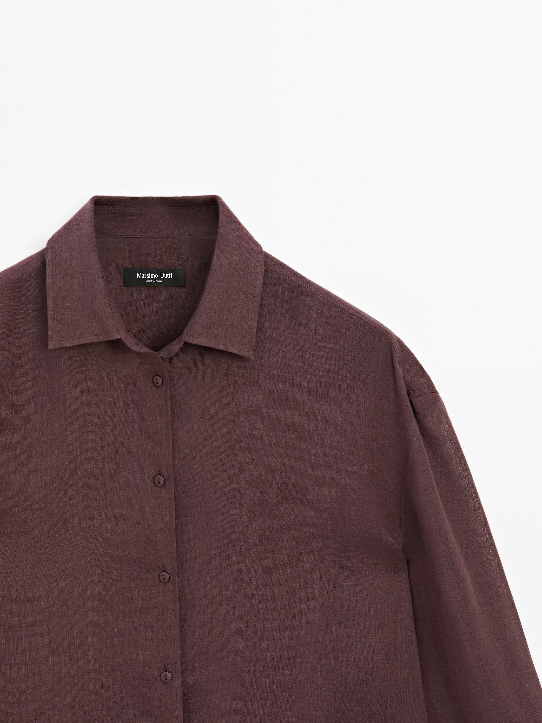 Flowing ramie blend shirt
