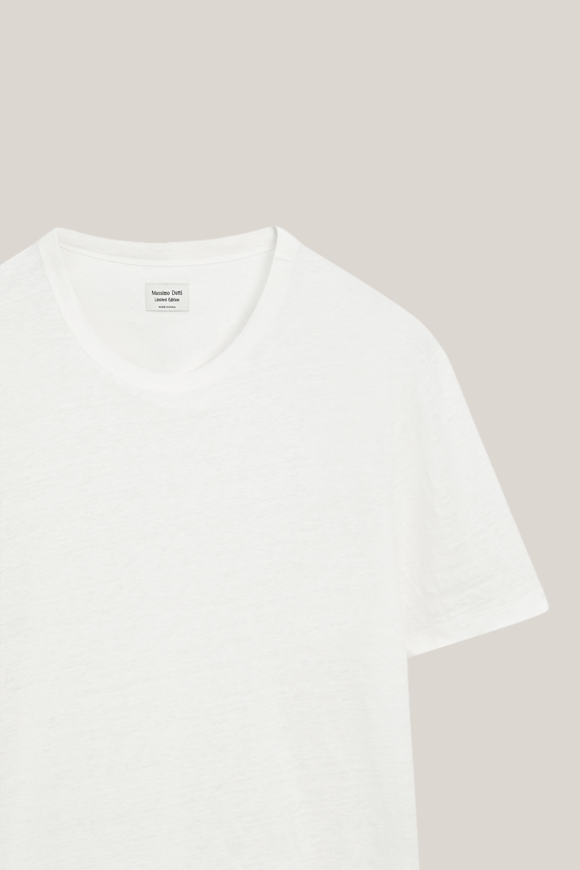 100% linen short sleeve T-shirt - LIMITED EDITION — Off white