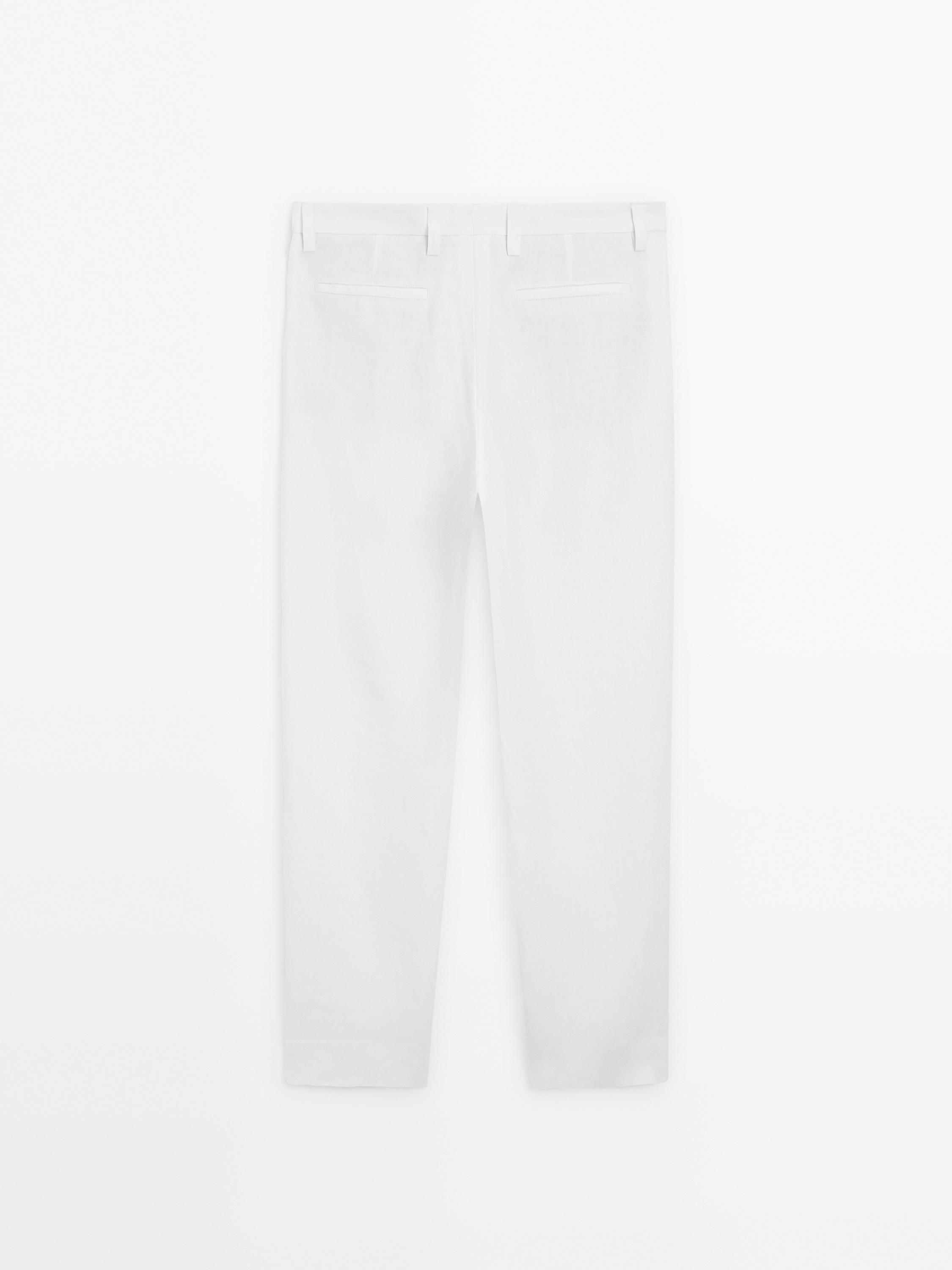 100% linen double dart trousers - Limited Edition