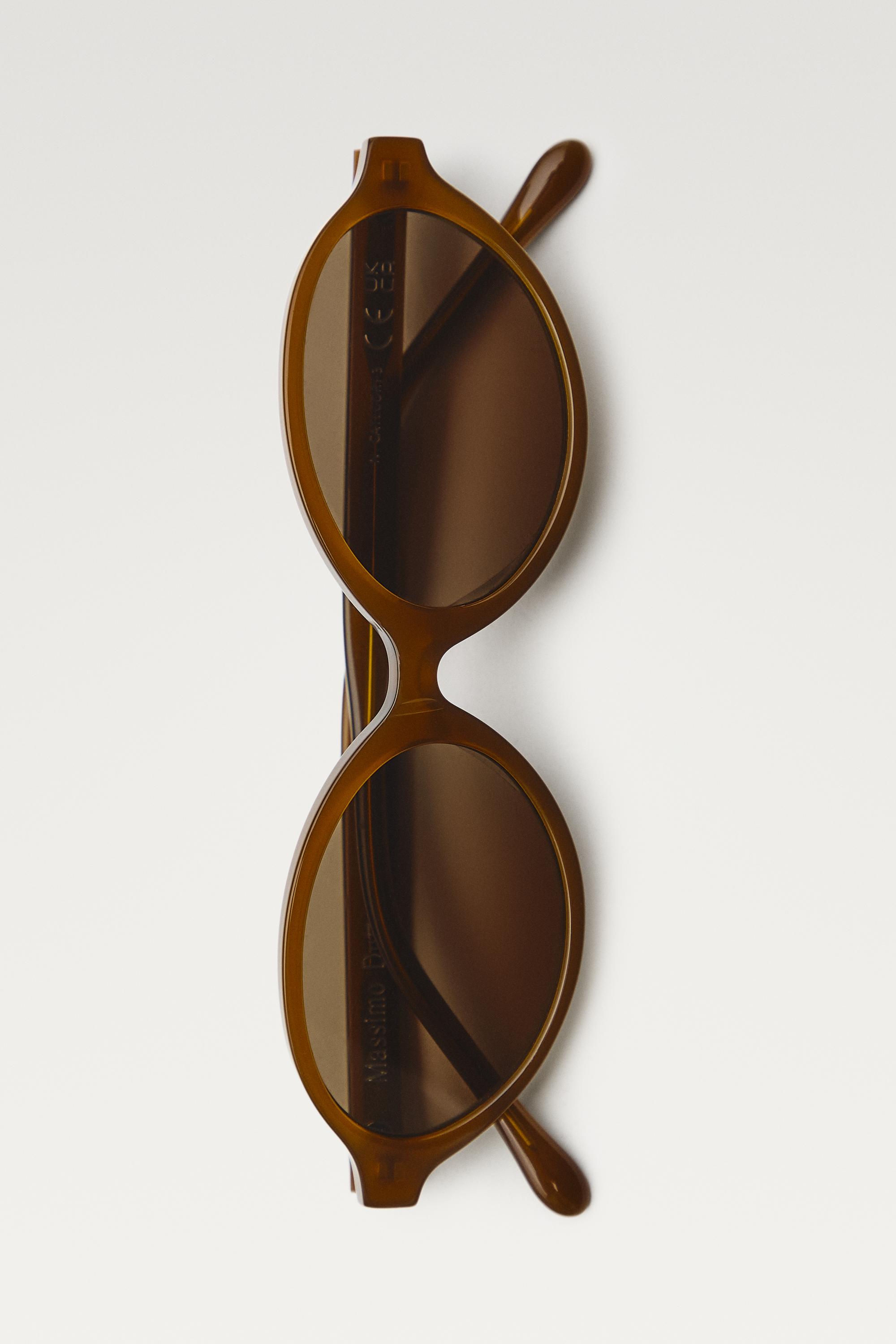 Round sunglasses — BROWN