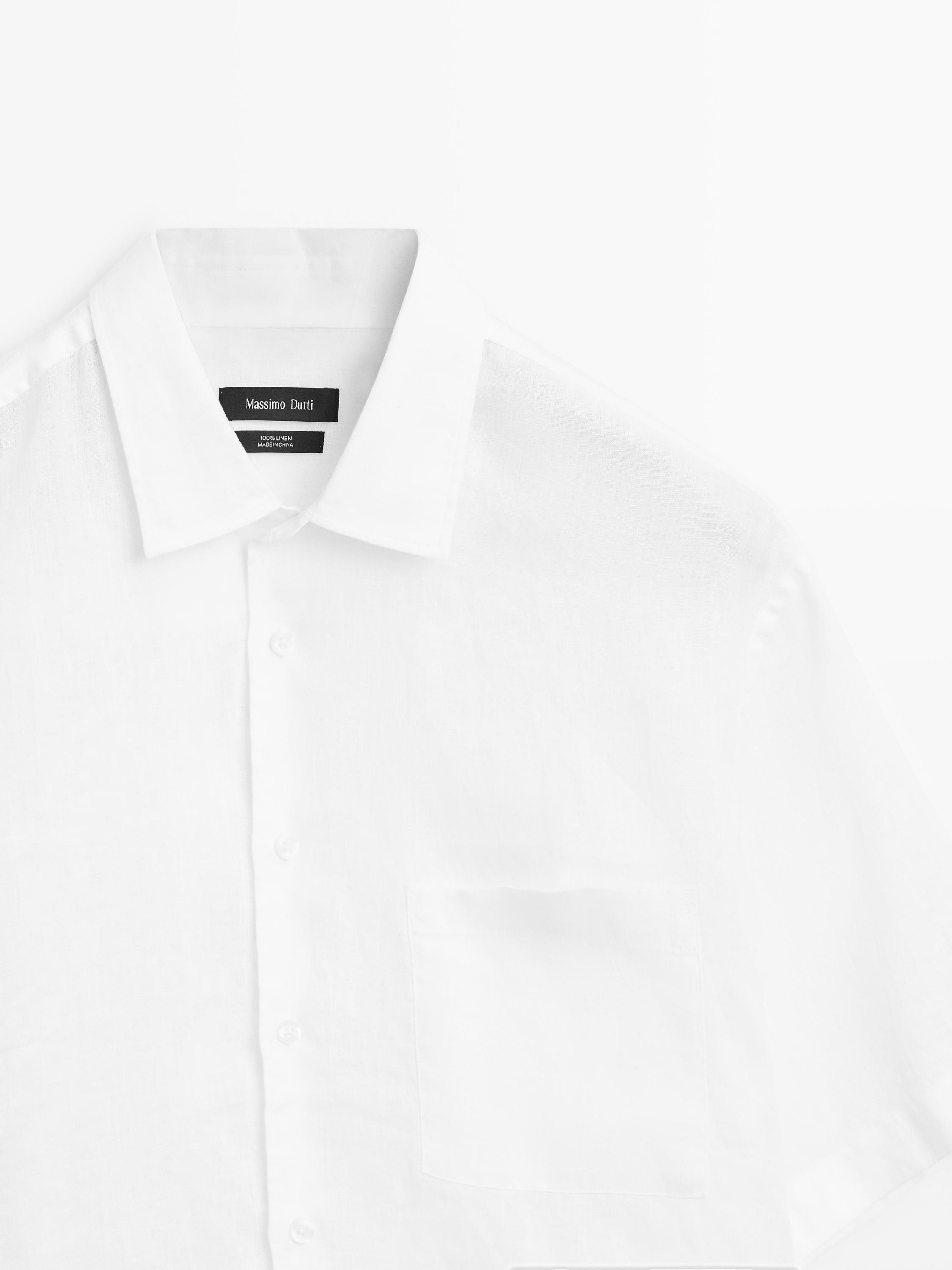 Chemise manches courtes 100 % lin