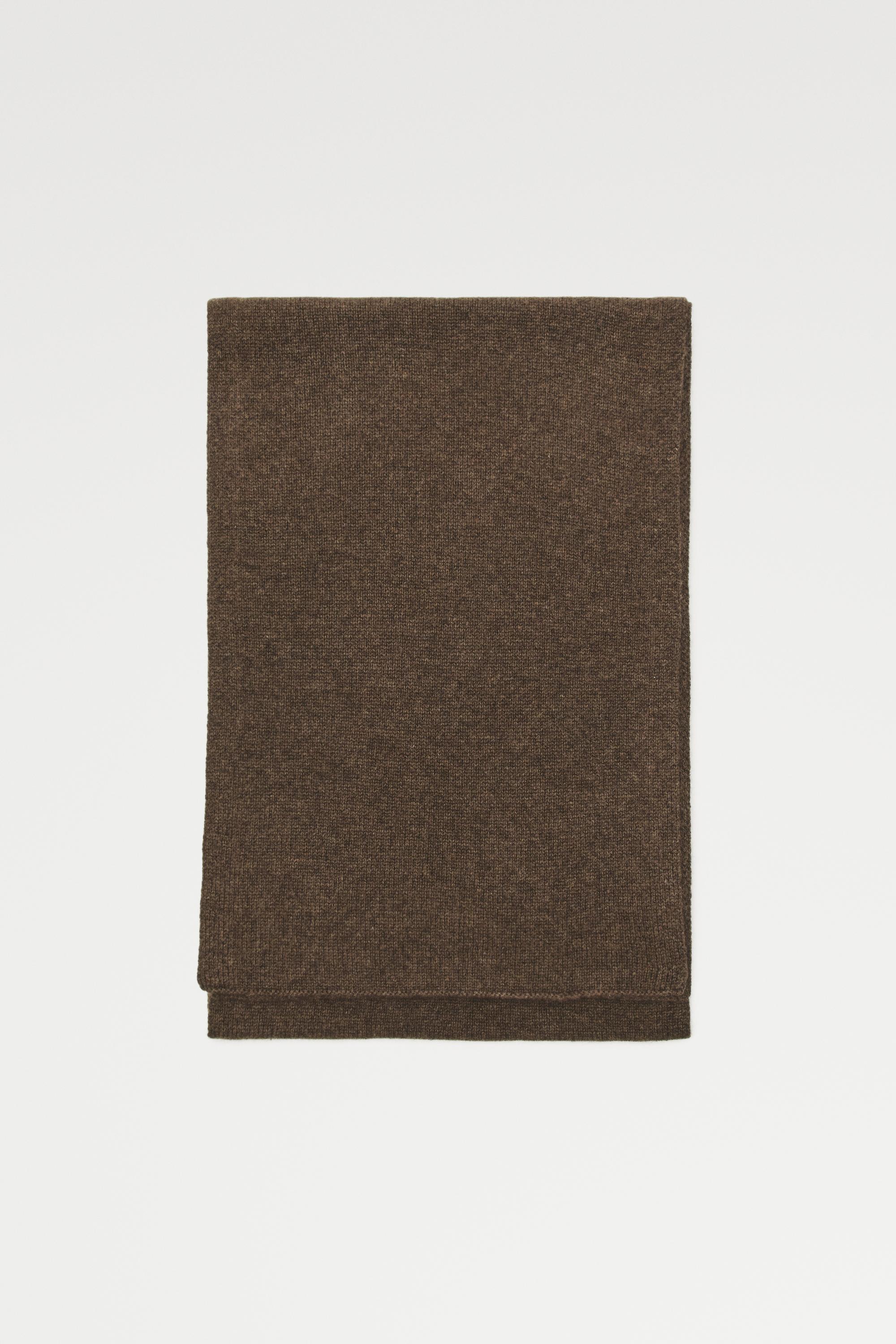 100% cashmere scarf — MOLE BROWN