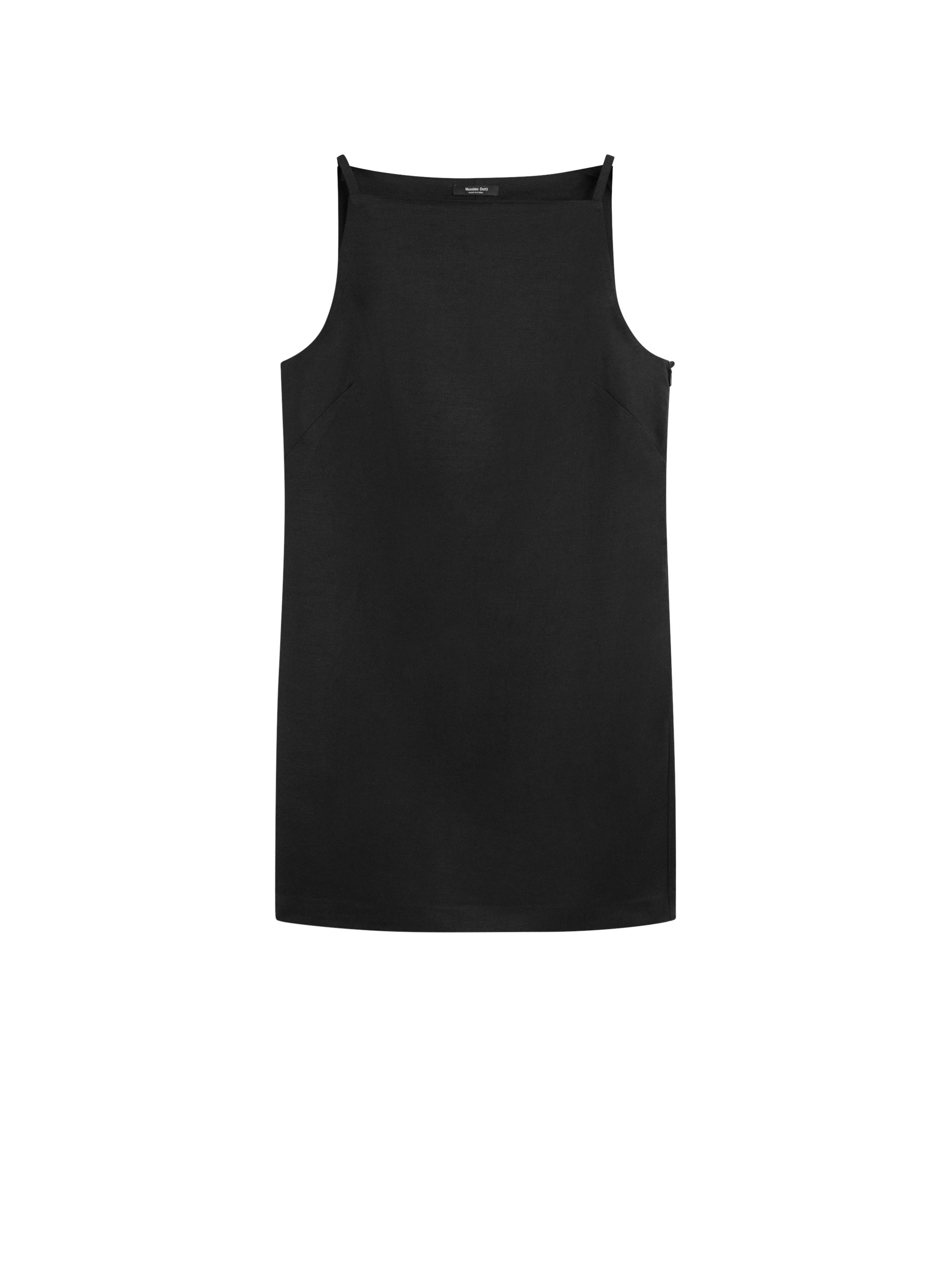 Thin strap mini dress — BLACK