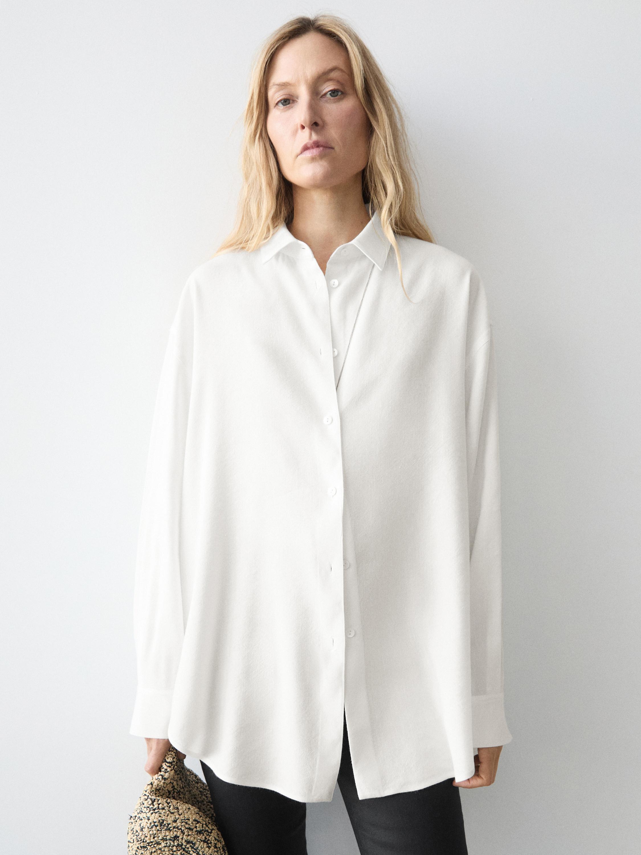 Струящаяся рубашка из льна