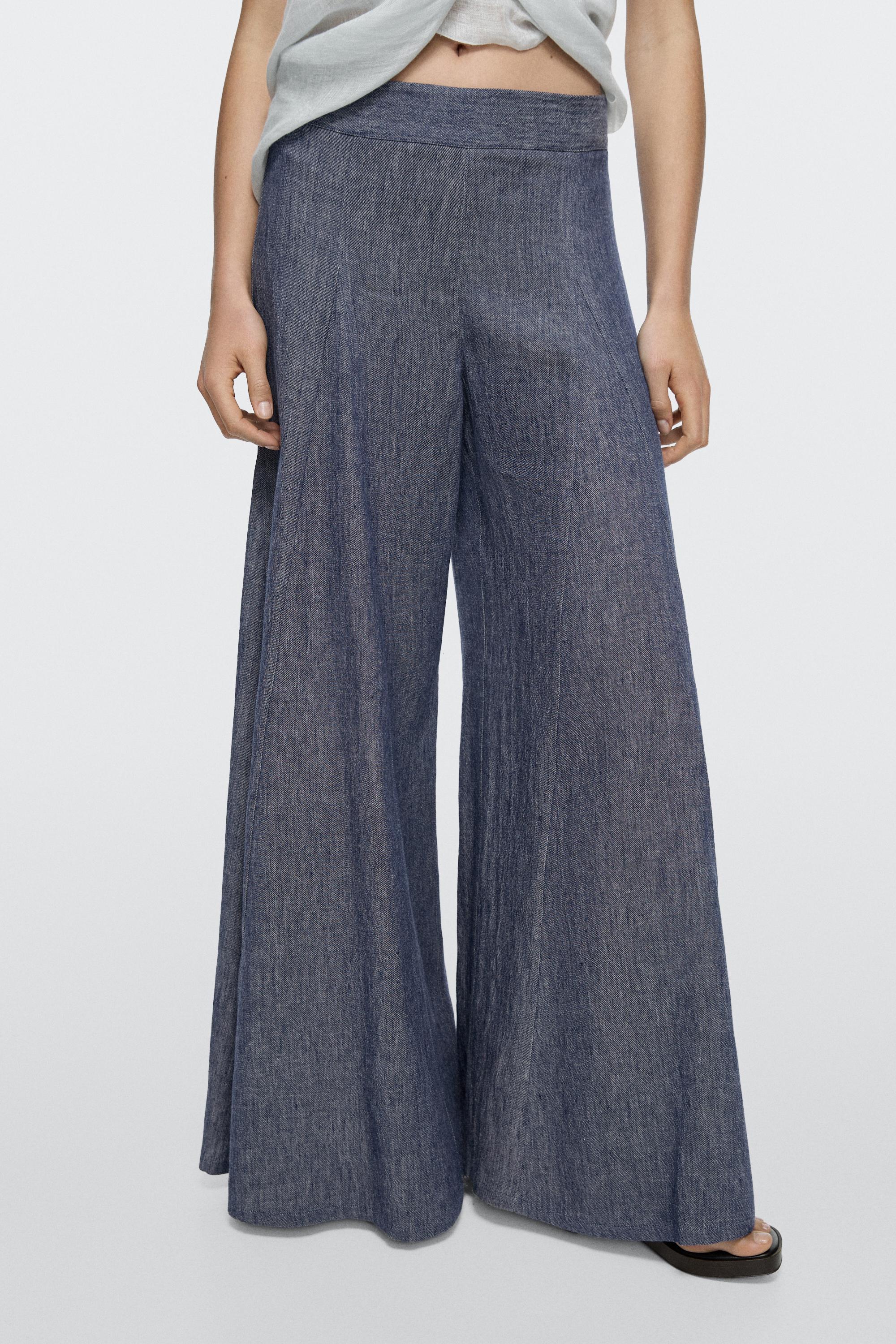 Geplooide palazzobroek