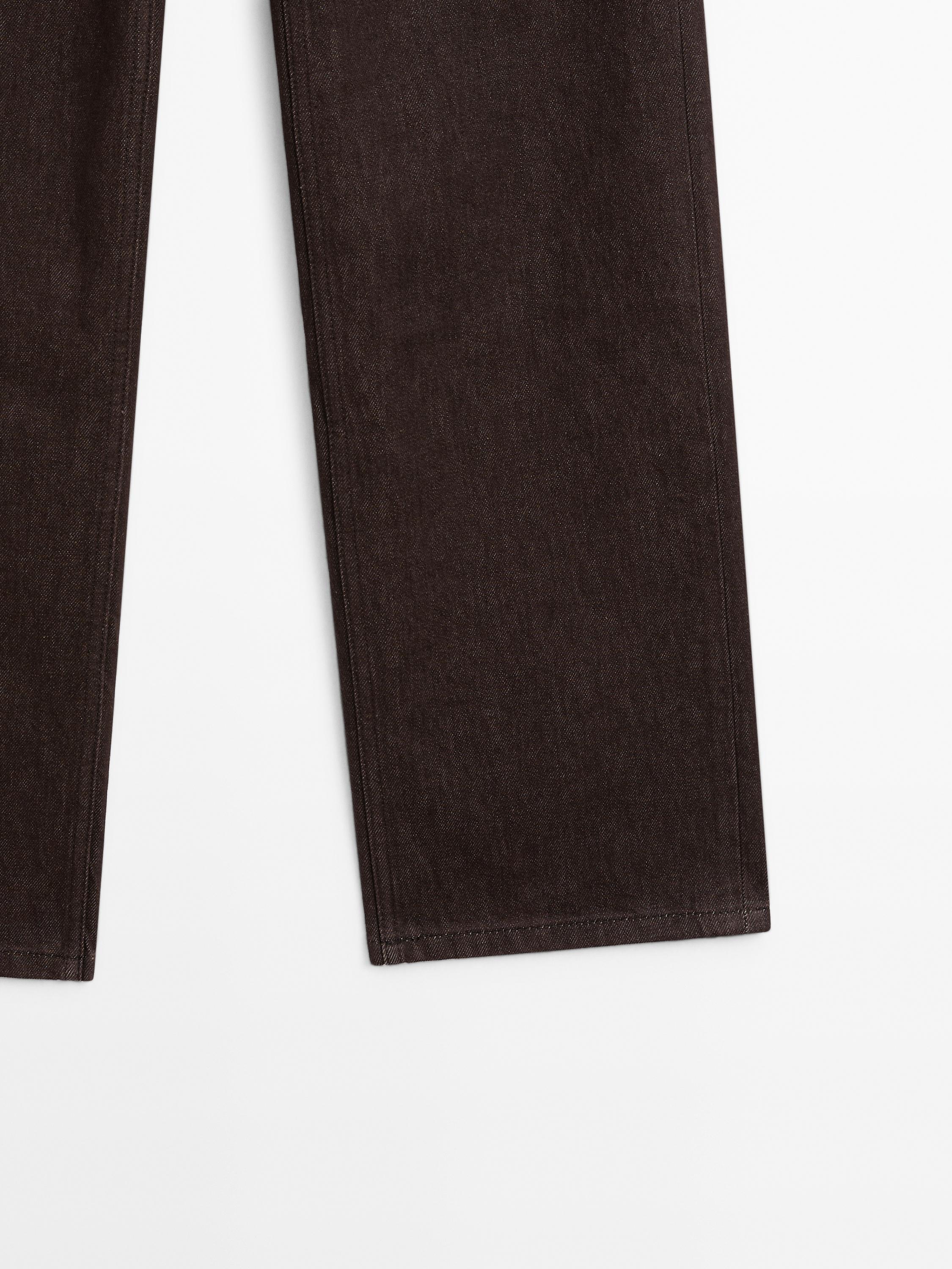 Wide-Leg-Jeans mit halbhohem Bund