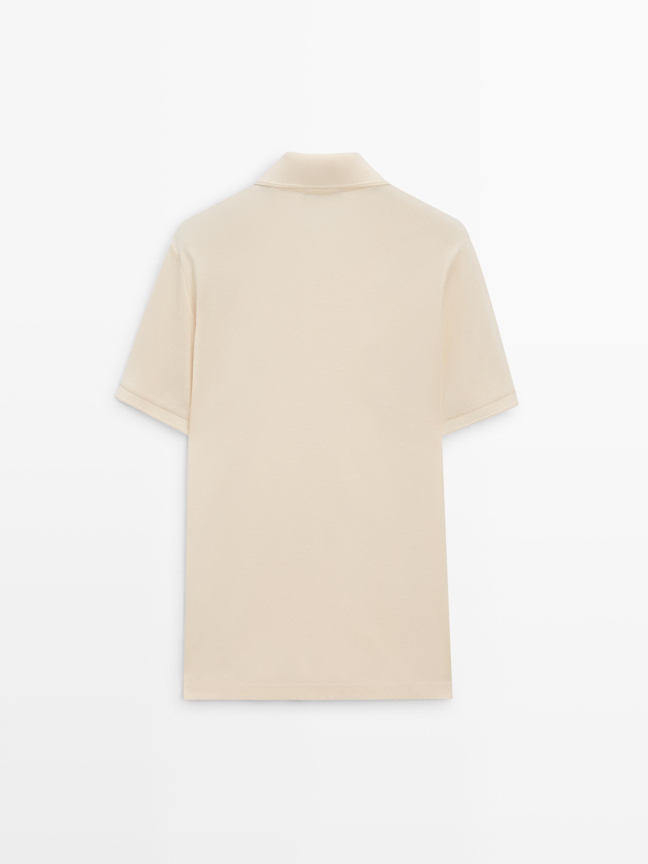 Short sleeve cotton polo shirt — Yellow